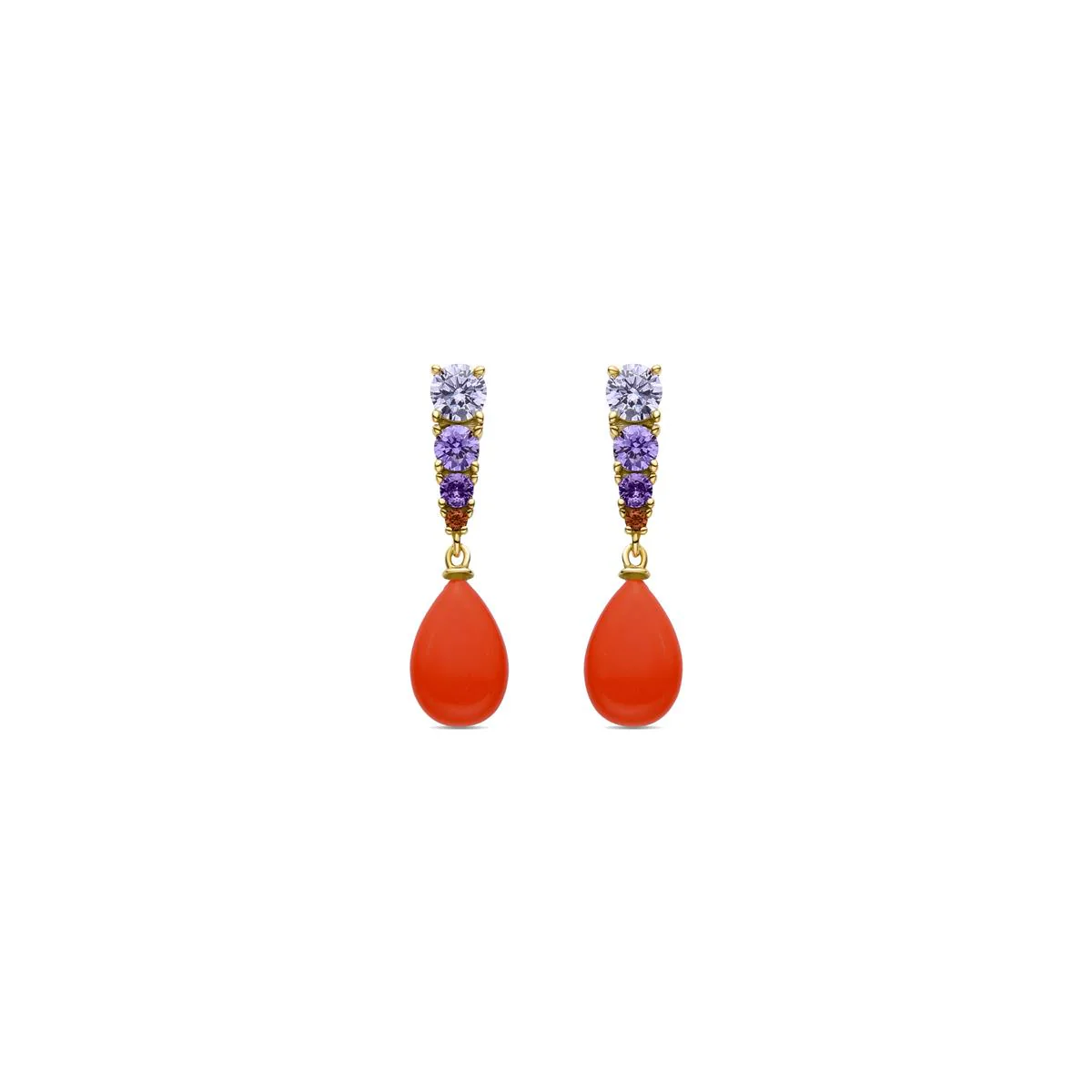 Pendientes Fahra Plata de Ley 925 - Fahra MULTICOLOR