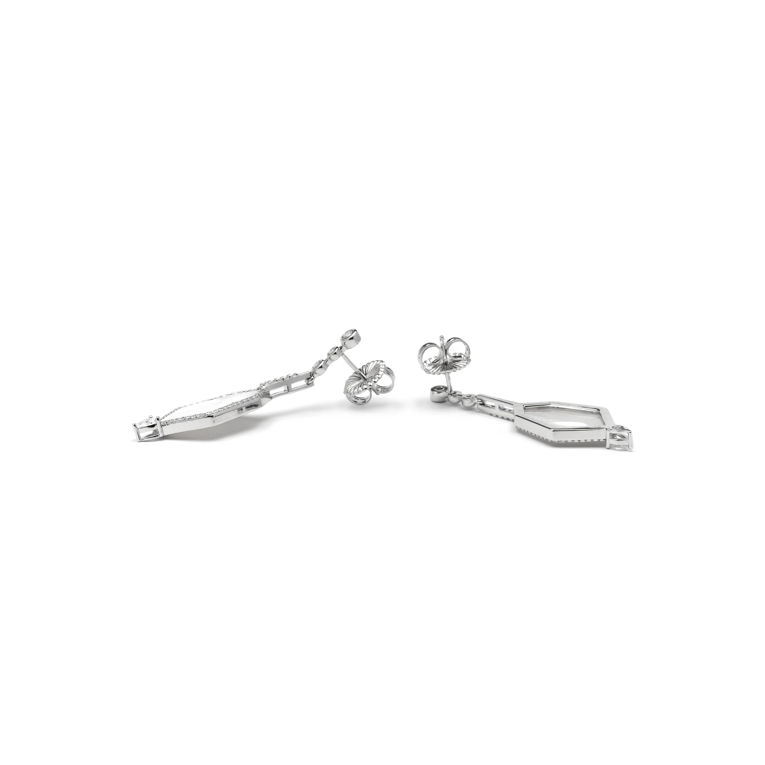 Pendientes de Plata de Ley 925 y Circonita Brillante acabado rodio - Faios - Image 5
