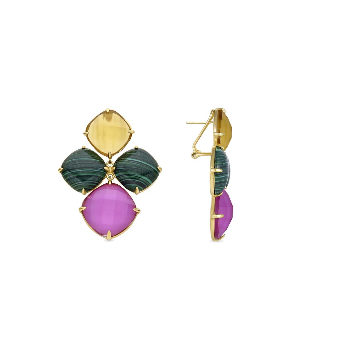 Pendientes Faslah Plata De Ley 925 - Faslah MULTICOLOR