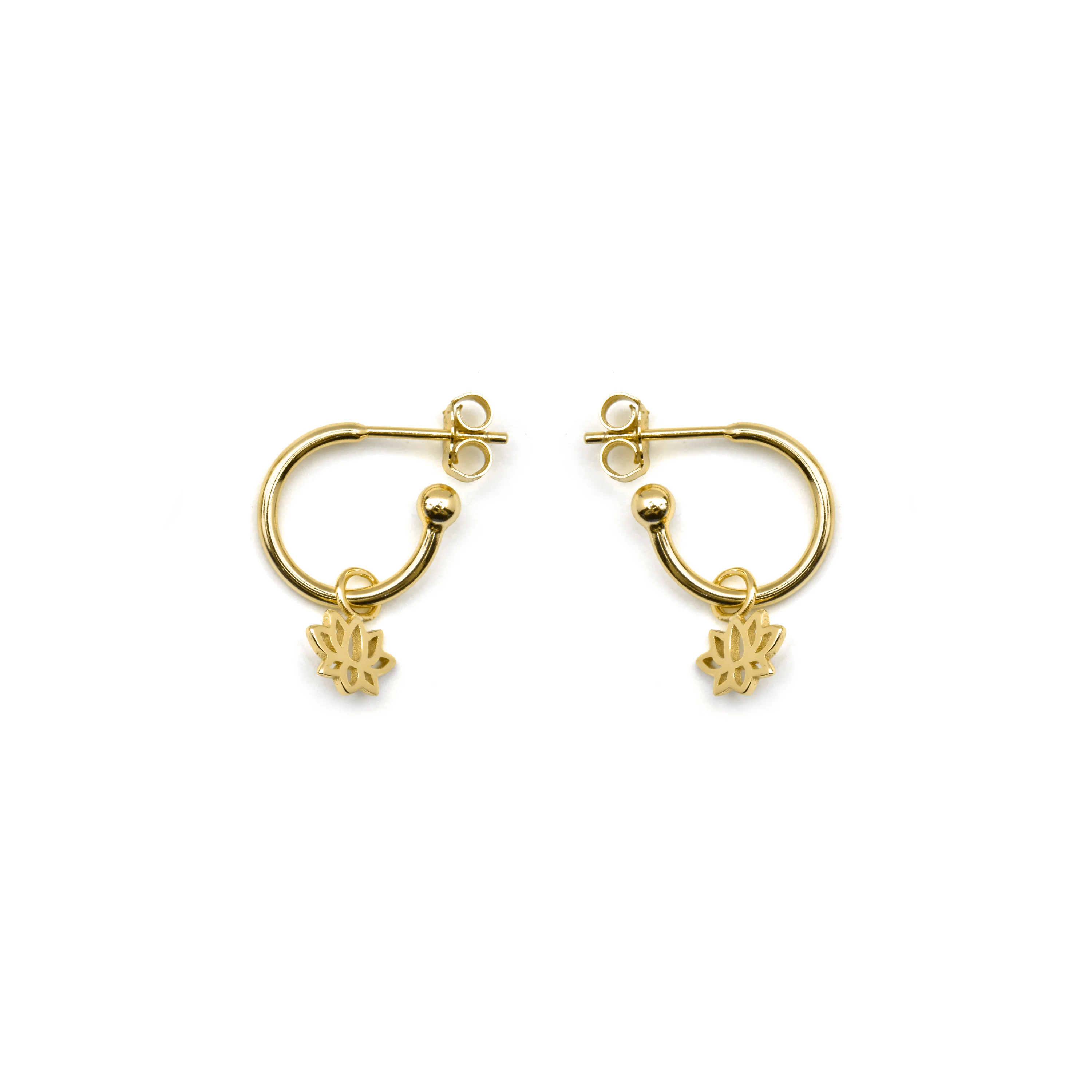 Pendientes de Plata de Ley 925 Acabado Oro 18K - Fholie - Image 3
