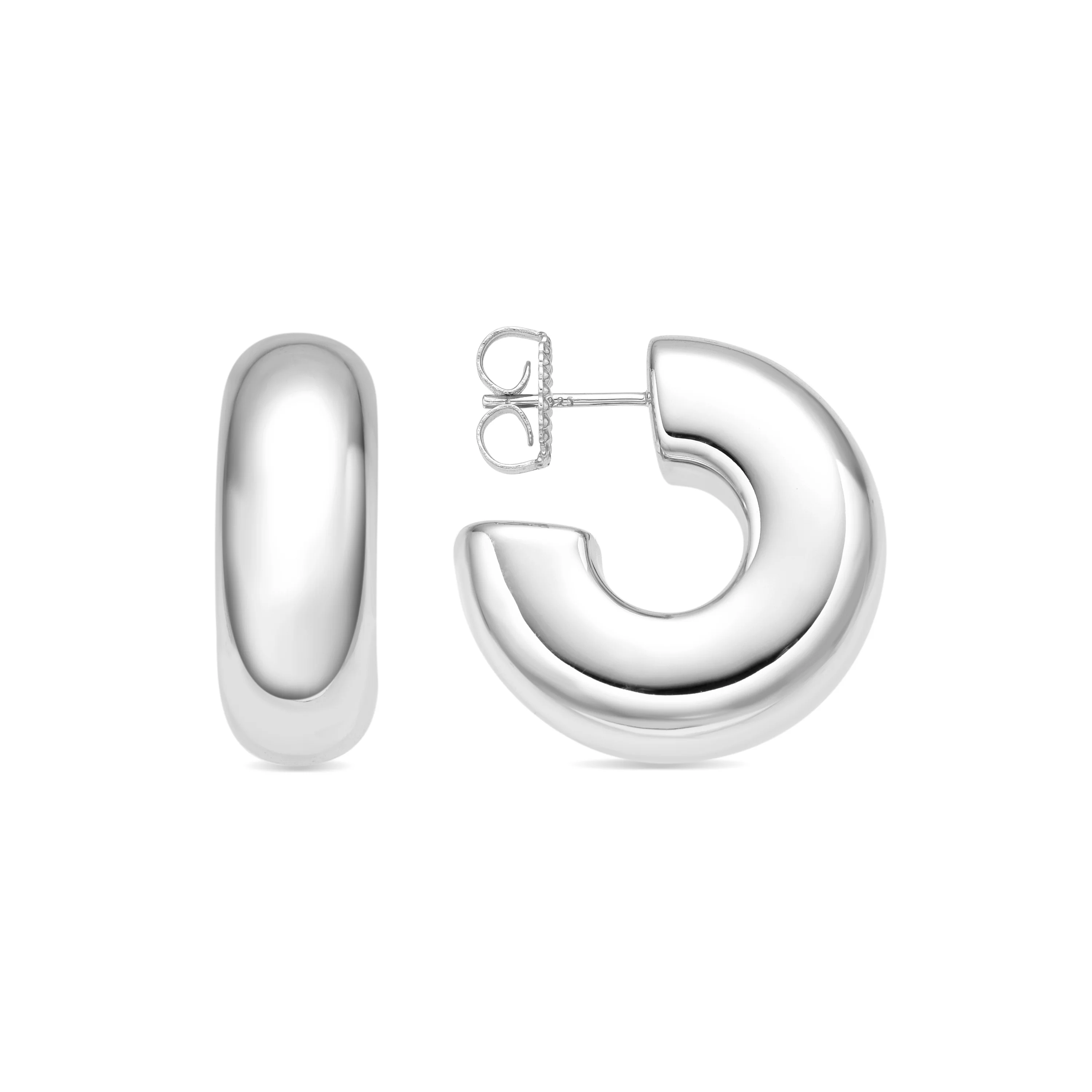 Pendientes de Plata de Ley 925 y  acabado rodio - Fike