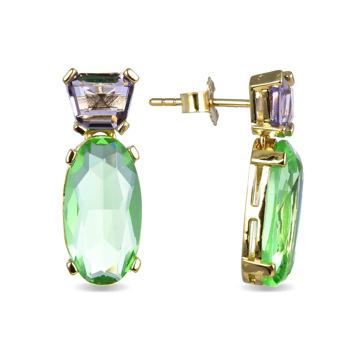 Pendientes Fizha Plata De Ley 925 - Fizha VERDE