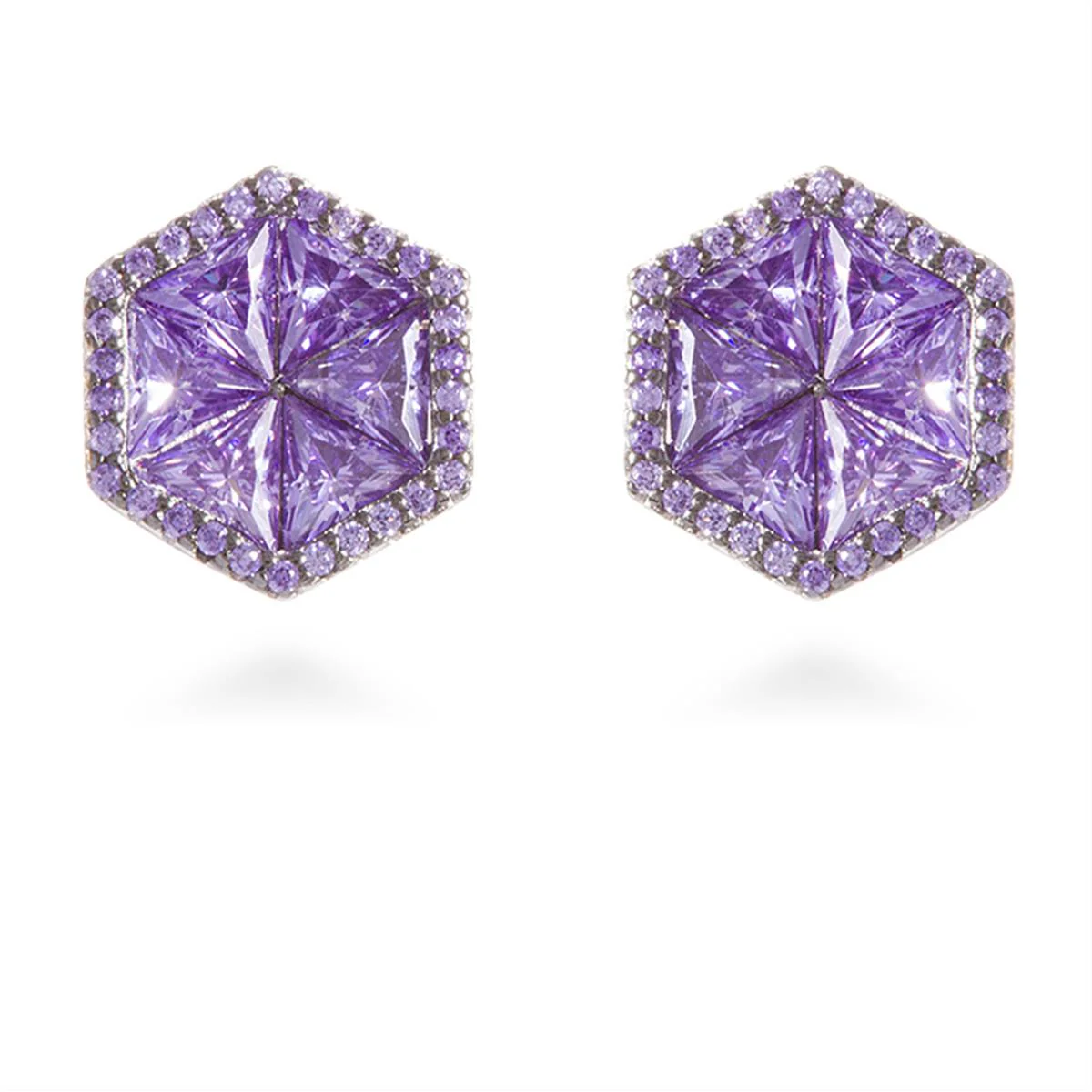 Pendientes Flathome Plata De Ley 925 - Flathome MORADO