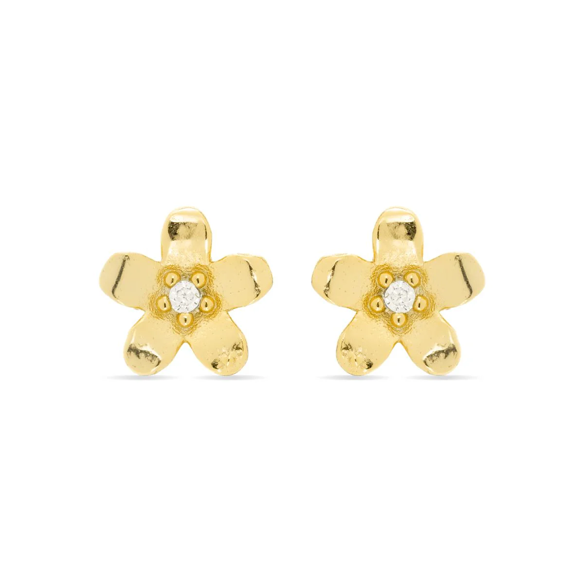 Pendientes Flor Plata de Ley 925 - Flor BLANCO