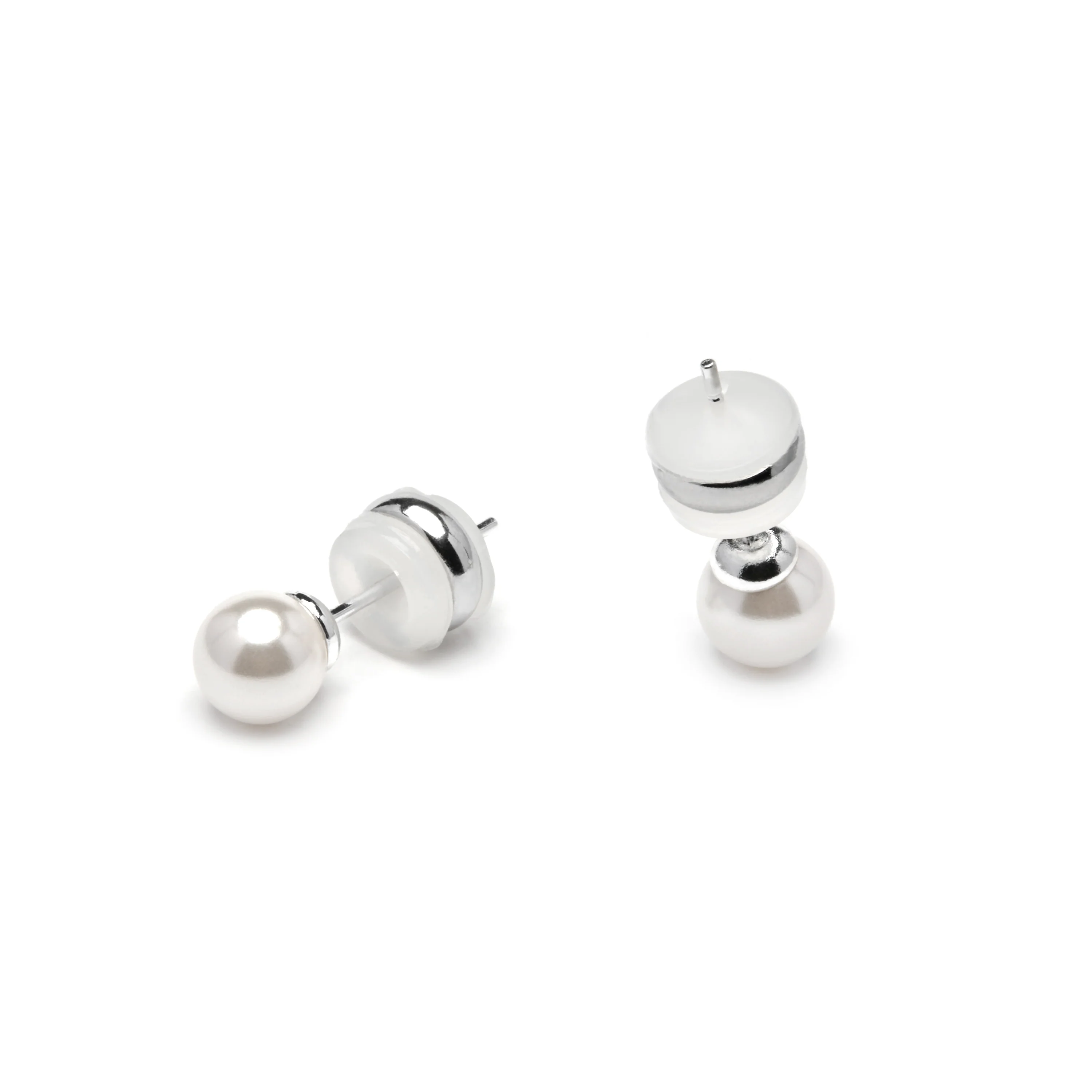 Pendientes aleación metal acabado plata - Foris - Image 4