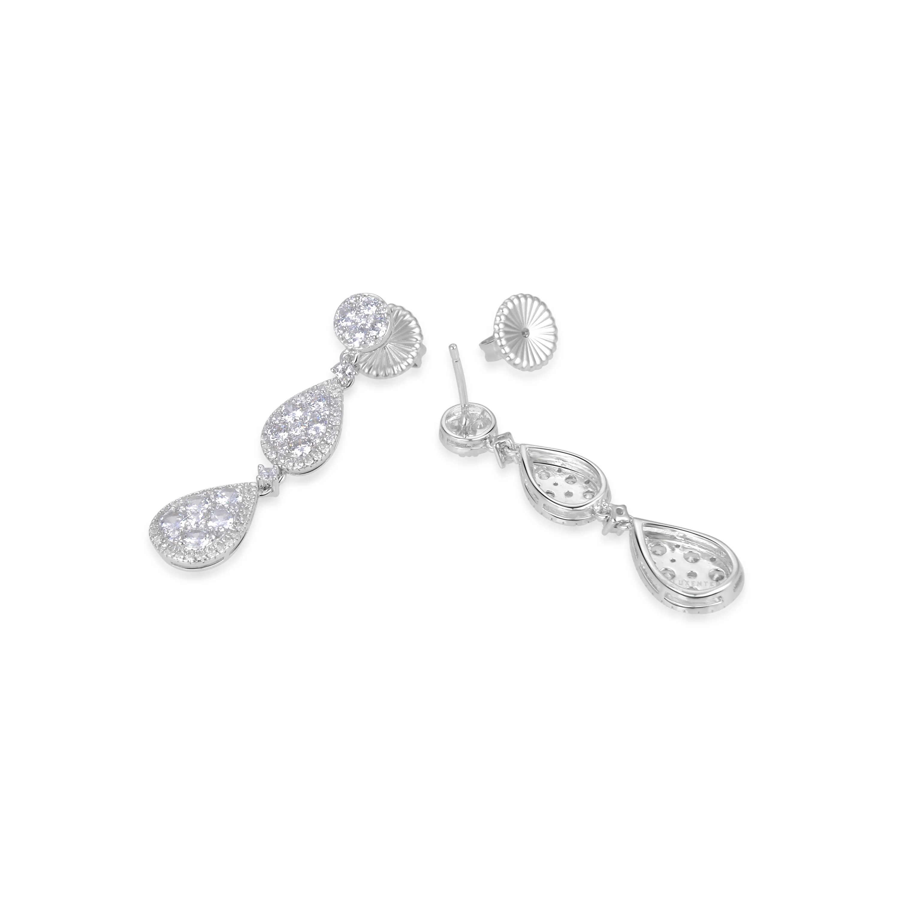 Pendientes de Plata de Ley 925 con Circonita Brillante acabados en rodio - Fredcrow - Image 4