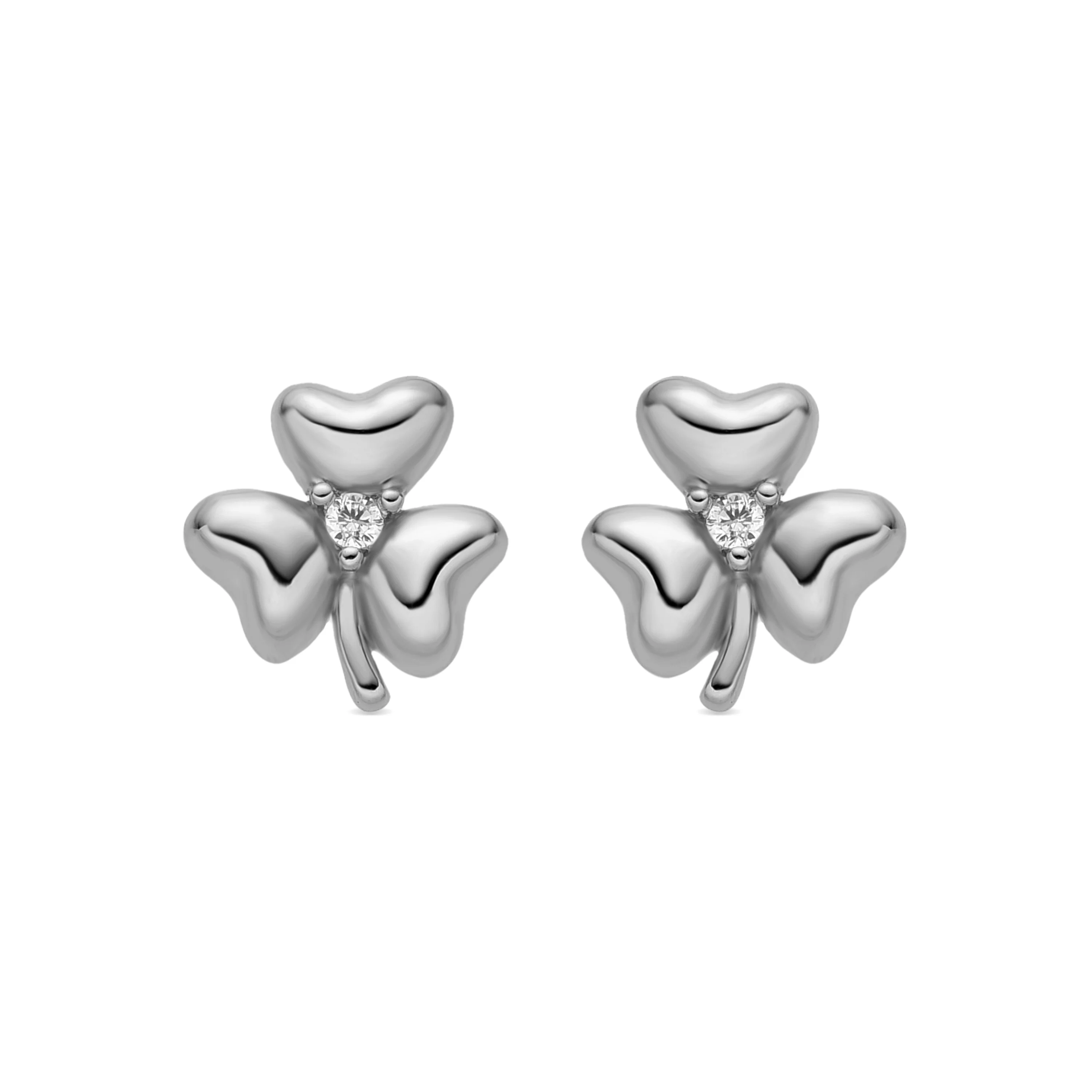Pendientes con Circonita Brillante acabado plata - Furne