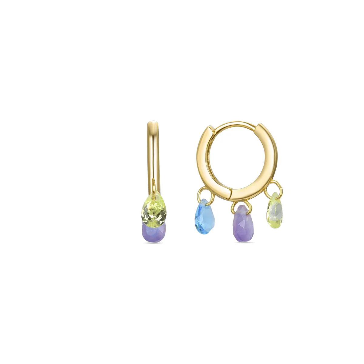 Pendientes Fury Plata De Ley 925 - Fury MULTICOLOR