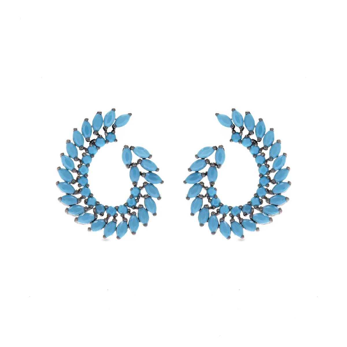 Pendientes Gabek Plata De Ley 925 - Gabek AZUL