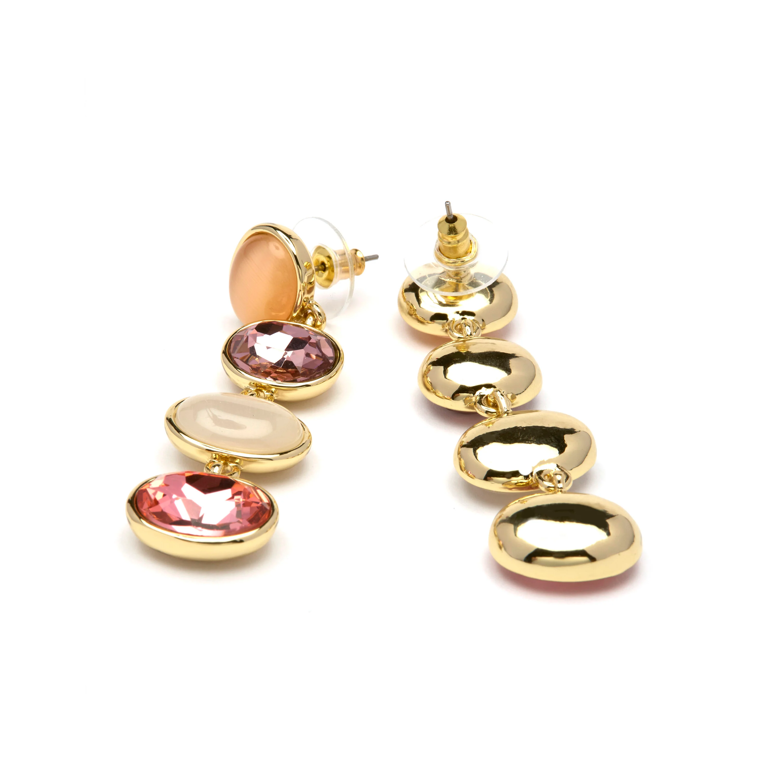 Pendientes de Cuarzo Hidrotermal Multicolor acabado en oro amarillo 18k - Gadna - Image 5