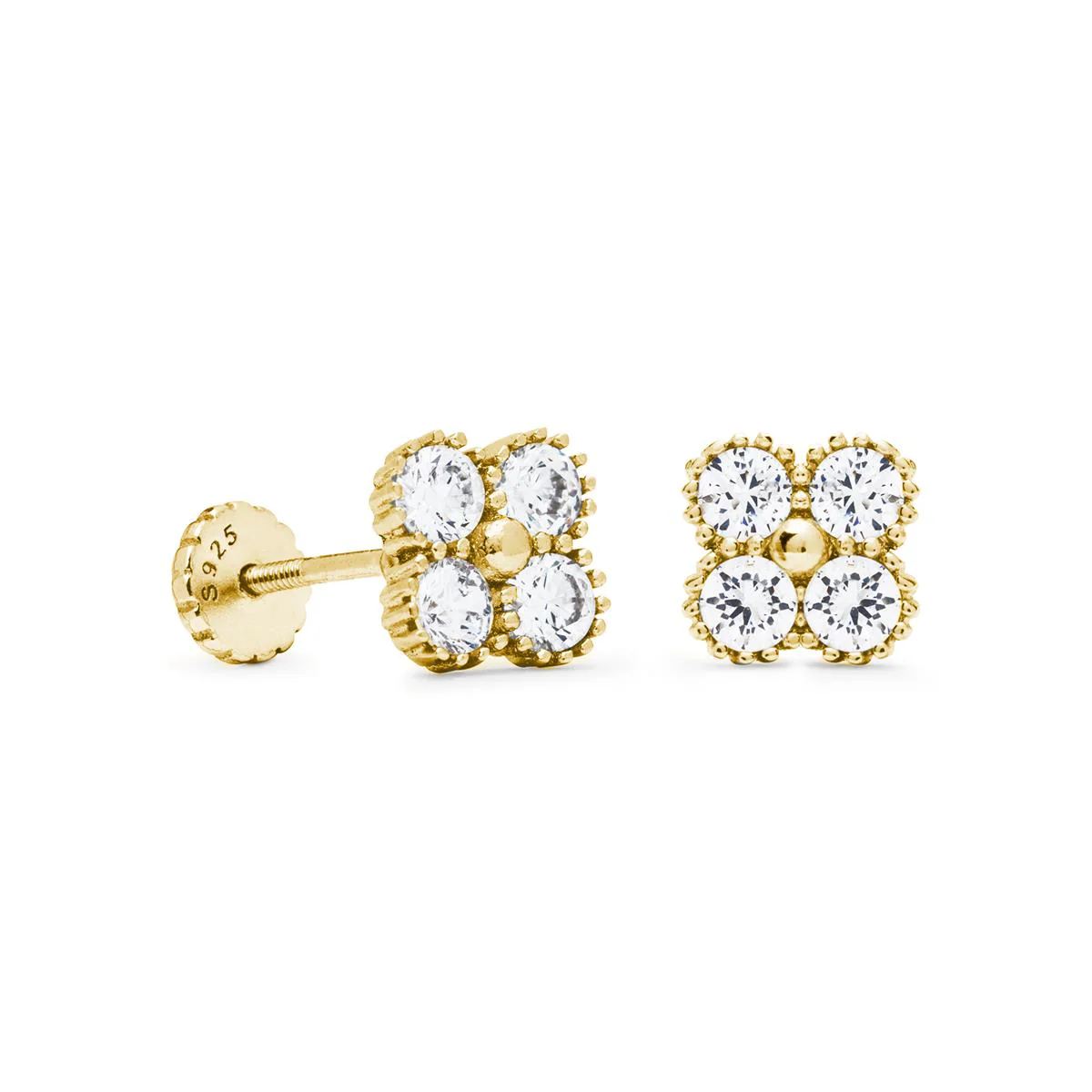 Pendientes Gashi Plata De Ley 925 - Gashi BLANCO