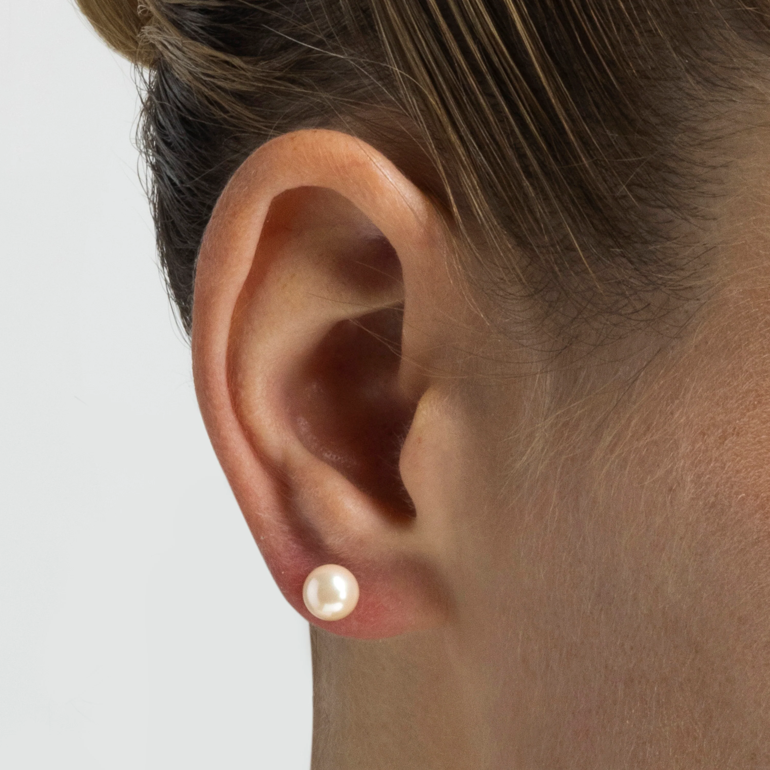 Pendientes de Plata de Ley 925 con Perla Rosa acabados en rodio - Geel - Image 3