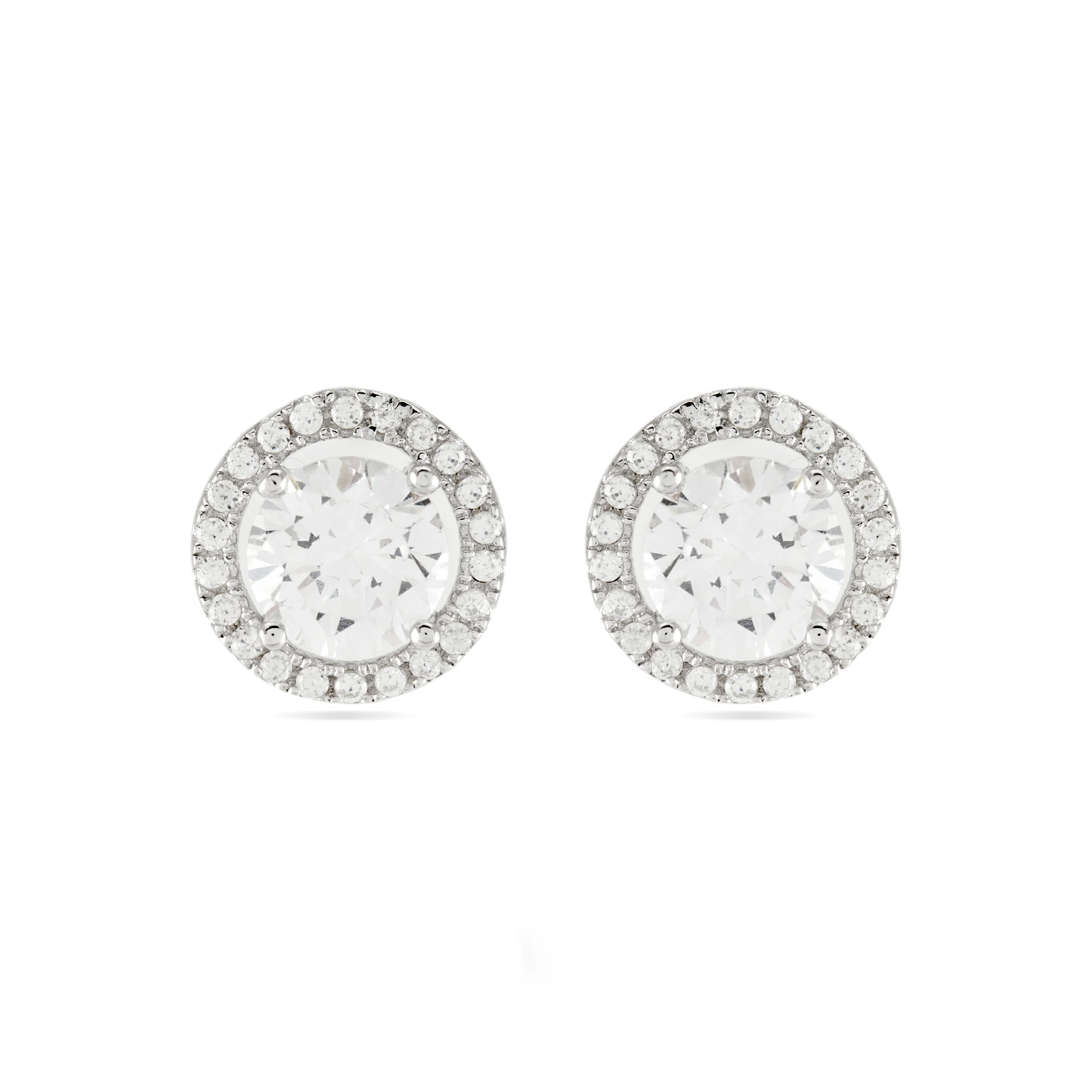 Pendientes de Plata de Ley 925 con Circonita Brillante acabados en rodio - Gema De Leyenda