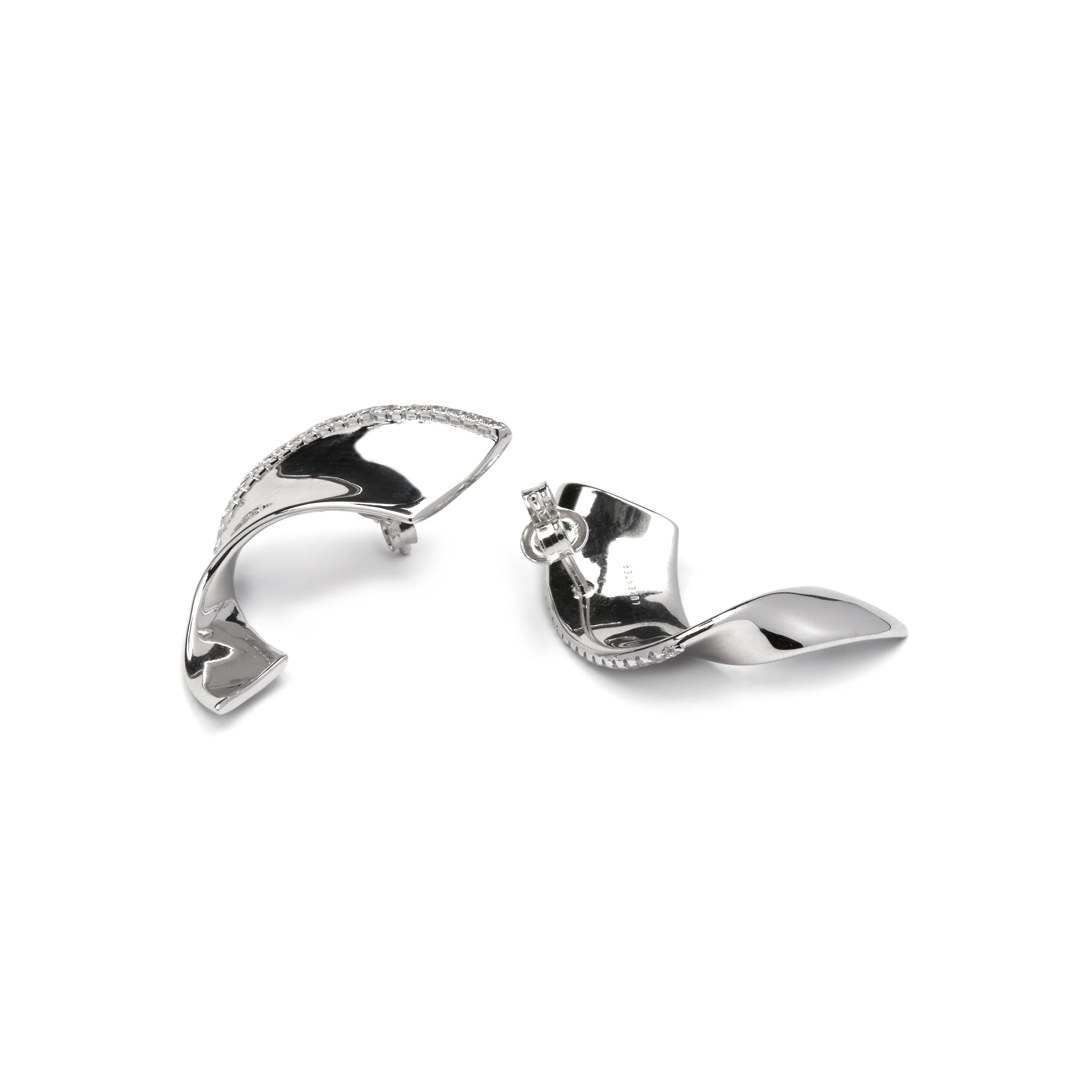Pendientes de Plata de Ley 925 y Circonita Brillante acabado rodio - Girea - Image 5