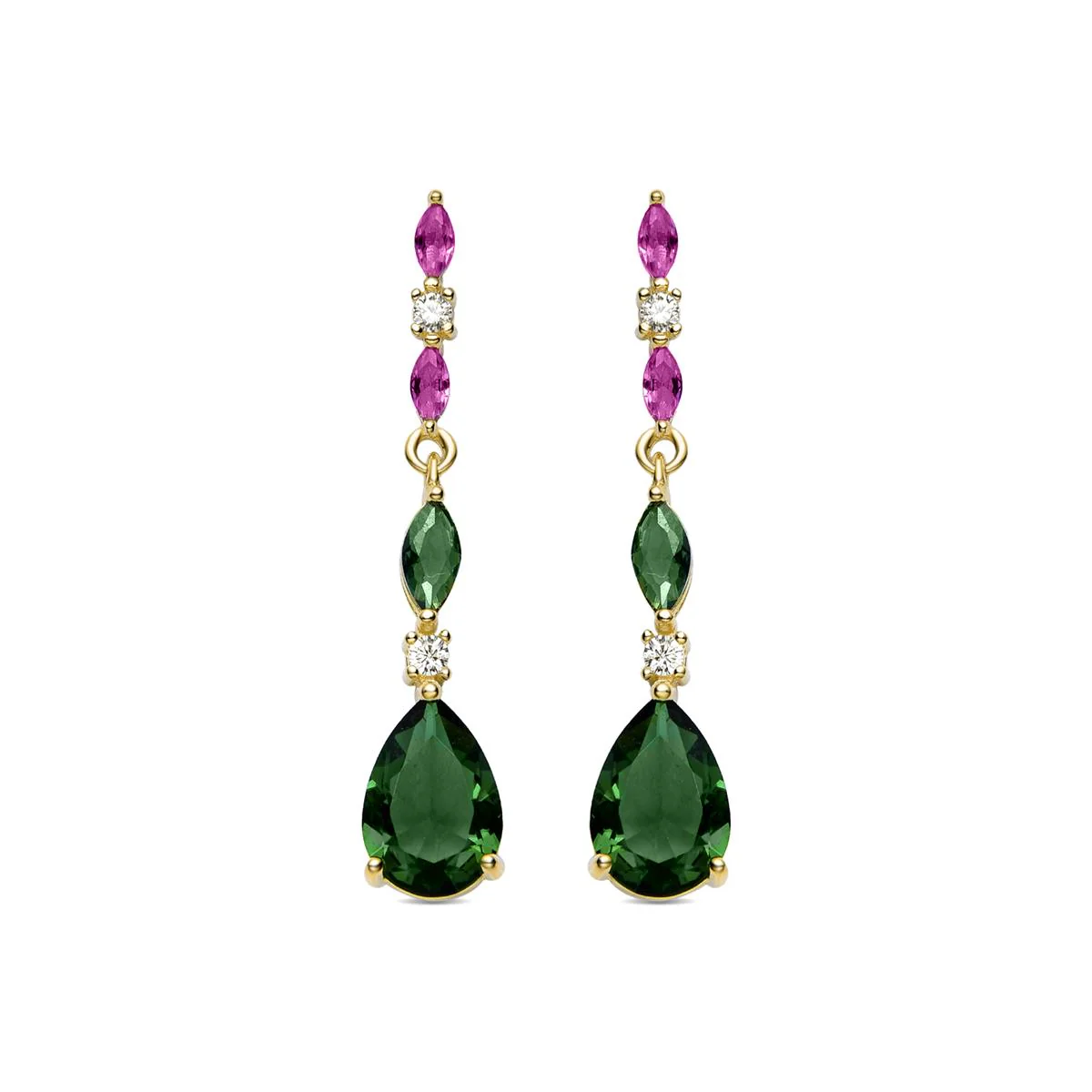 Pendientes Glasha Plata de Ley 925 - Glasha MULTICOLOR
