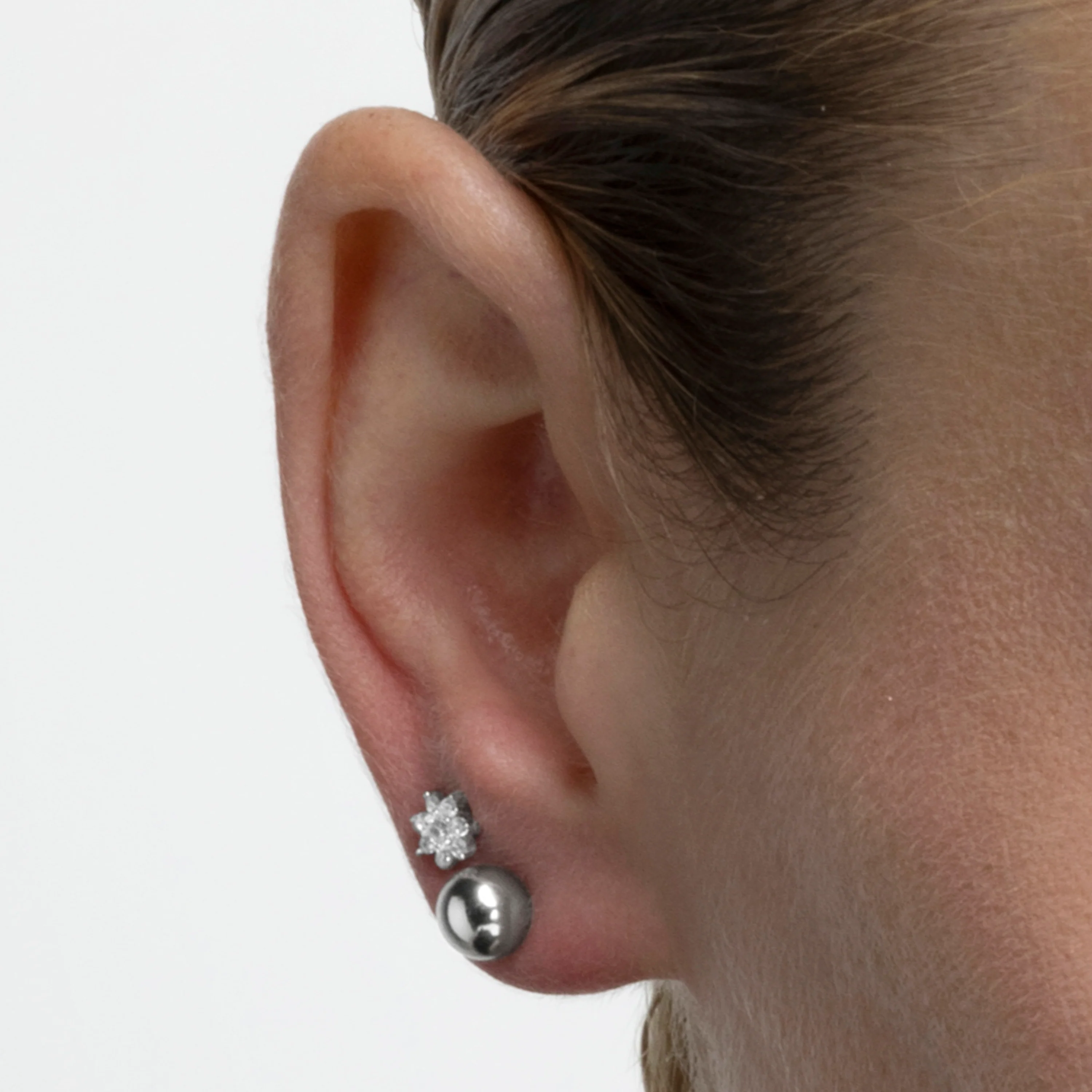Pendientes acabado plata - Gnis - Image 3