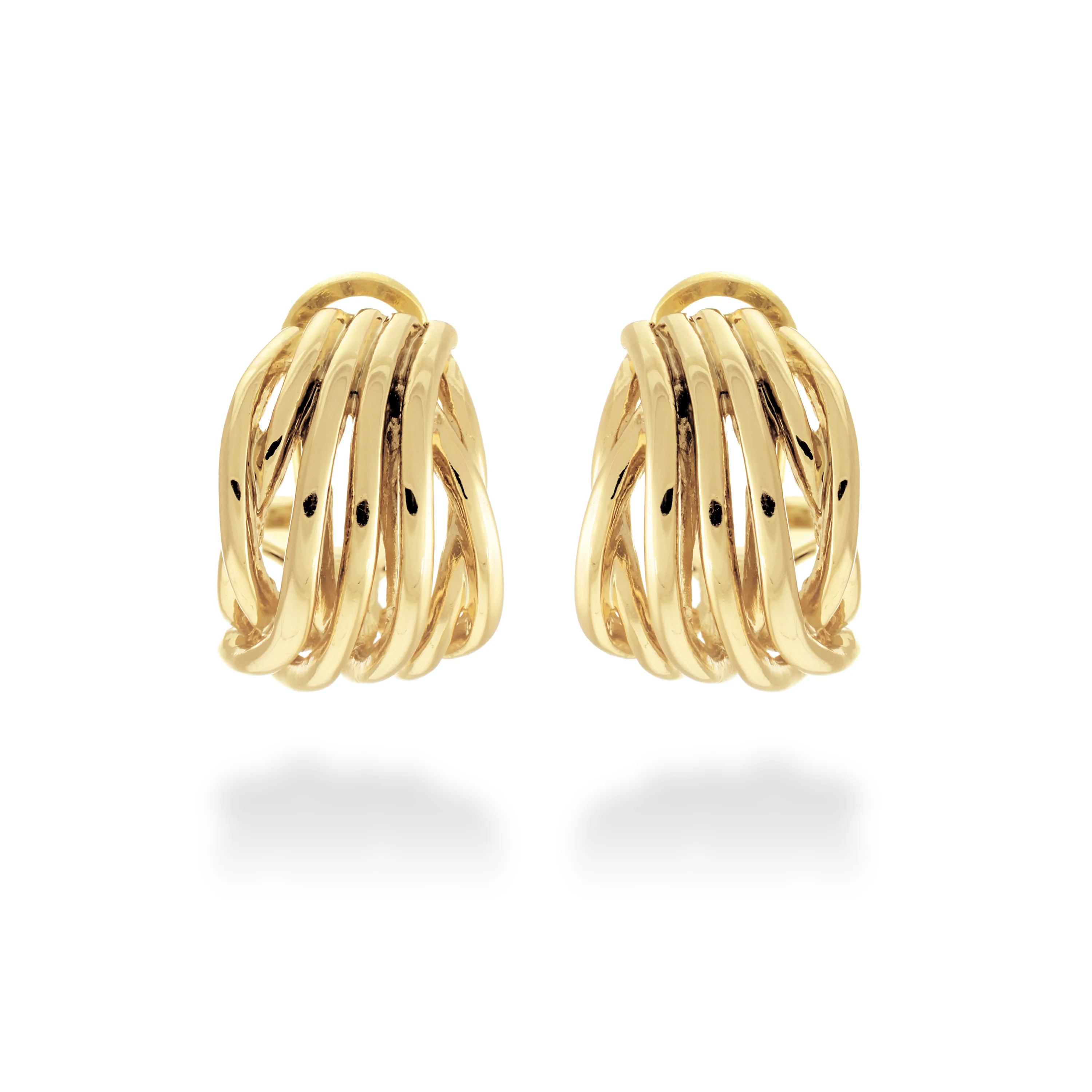Pendientes acabados en oro amarillo 18K - Goga