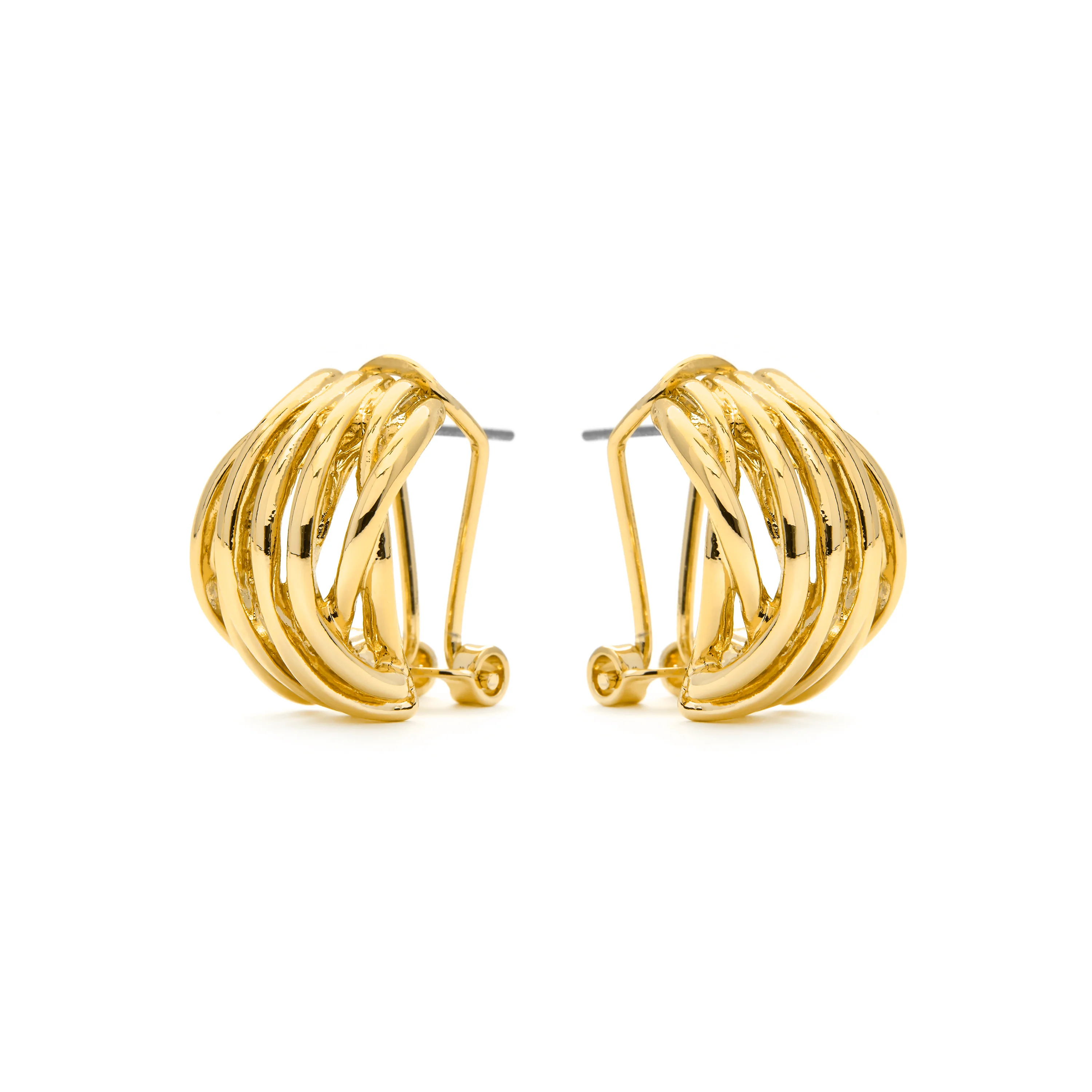 Pendientes acabados en oro amarillo 18K - Goga - Image 3