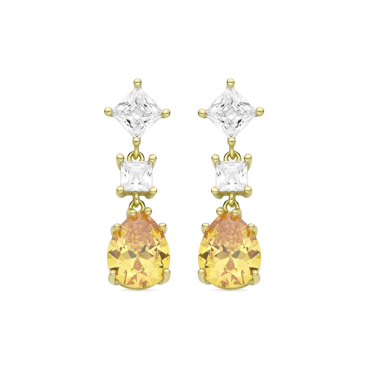 Pendientes Goli Plata De Ley 925 - Goli AMARILLO