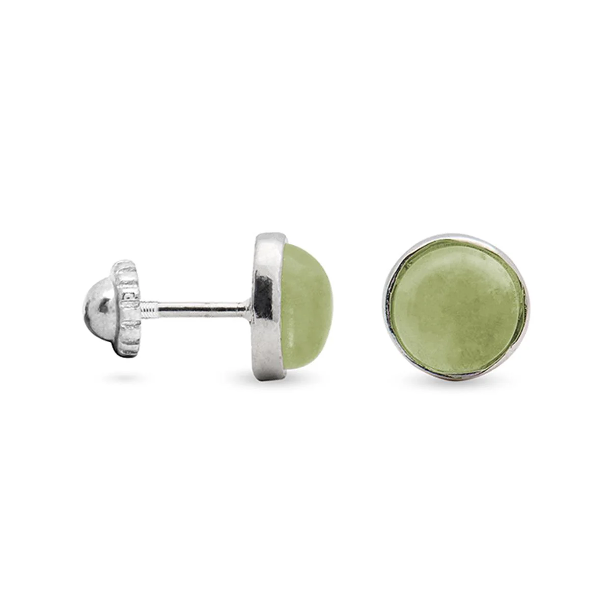 Pendientes Gota Plata De Ley 925 - Gota VERDE