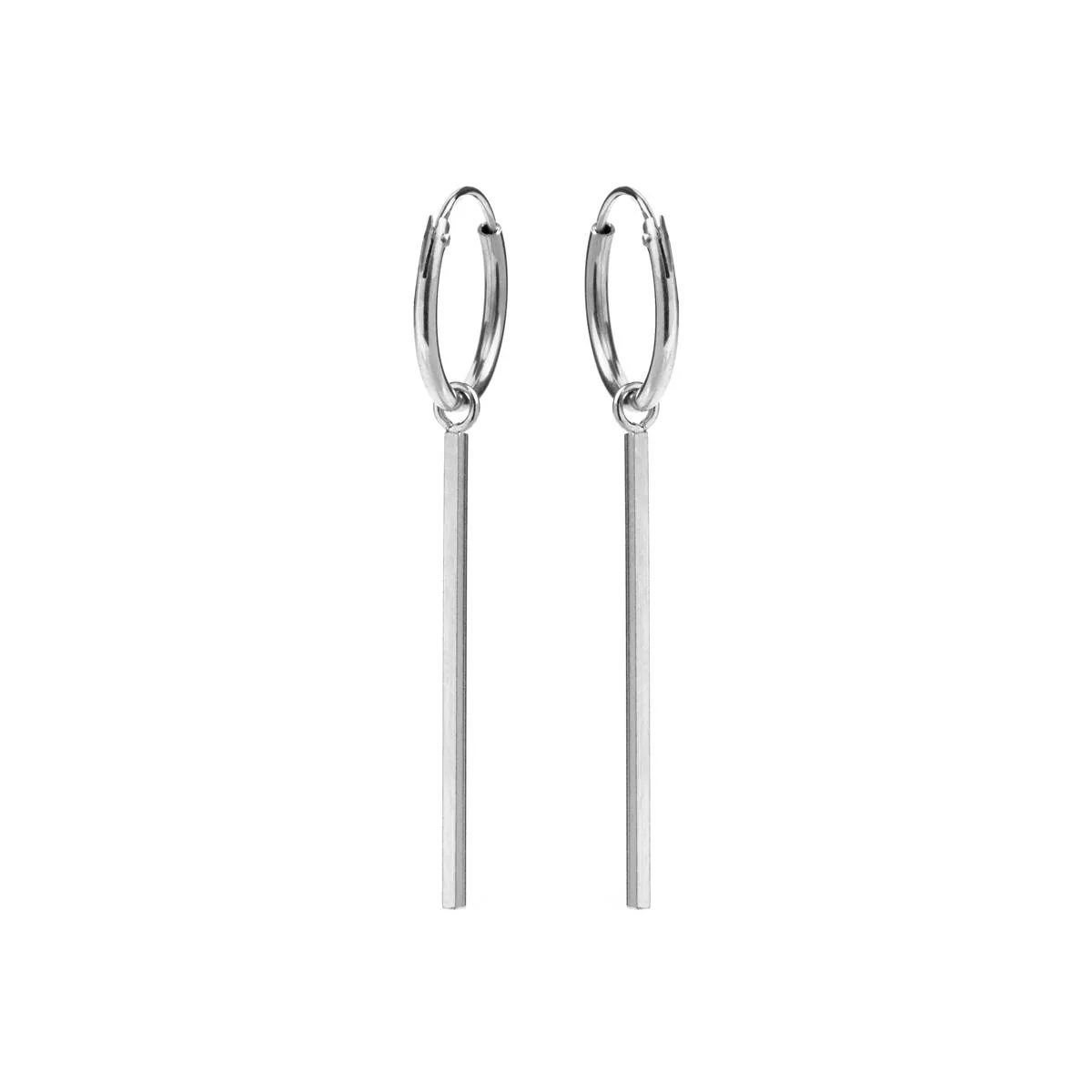 Pendientes Essential Plata De Ley 925 - Grema GRIS - Image 2