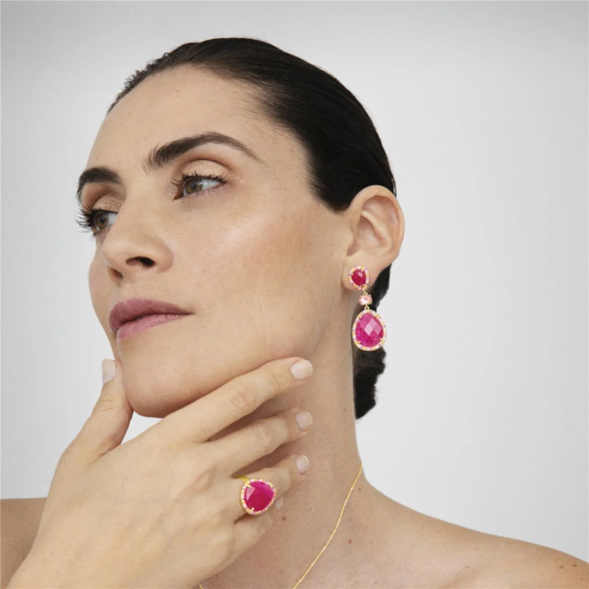 Pendientes Griel Plata De Ley 925 - Griel ROJO - Image 2