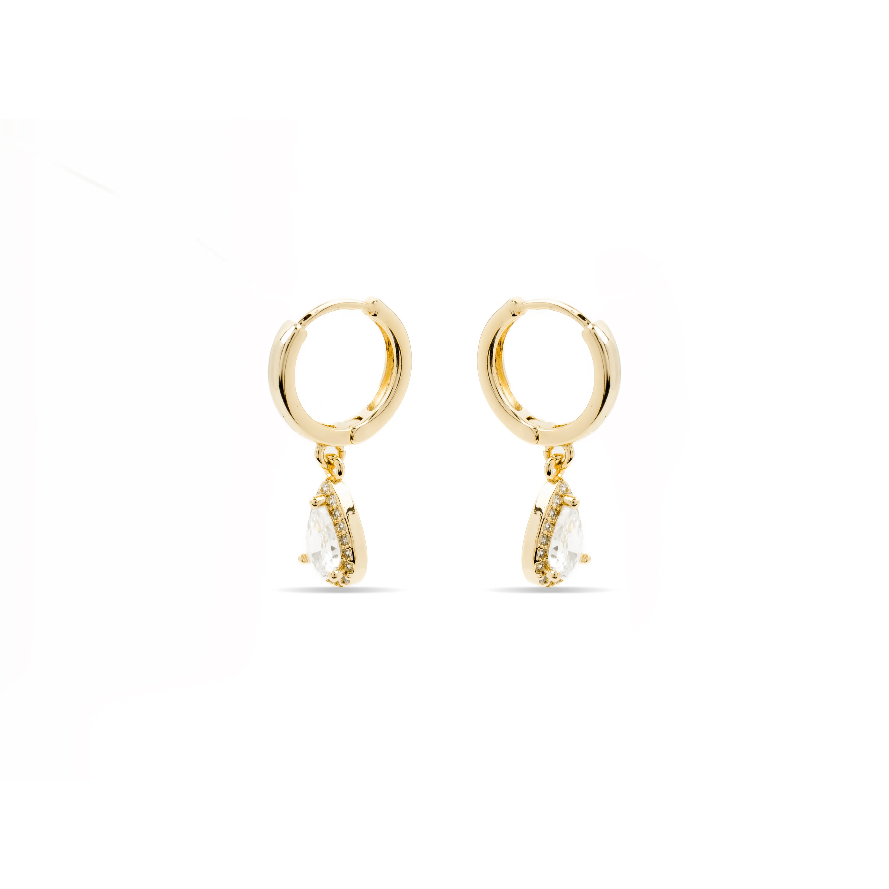 Pendientes de Circonita Brillante acabados en oro amarillo 18K - Hade - Image 3