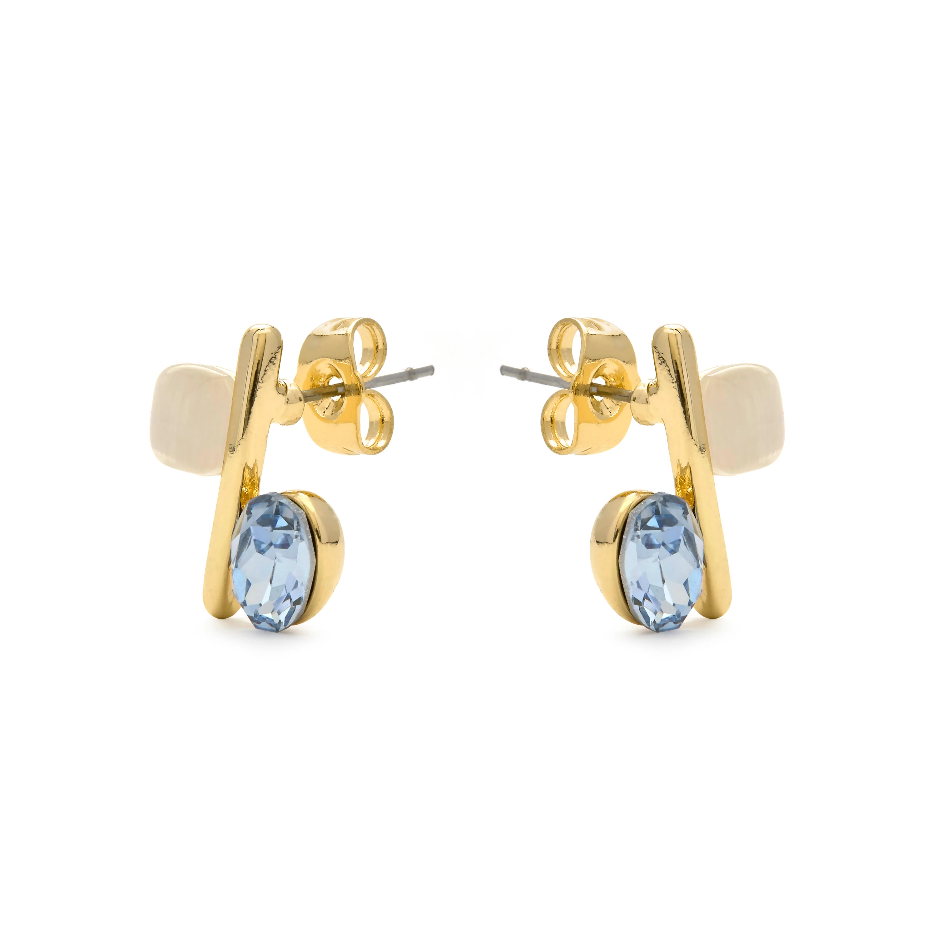 Pendientes de Ojo de Gato acabado en oro amarillo 18k - Hared - Image 3