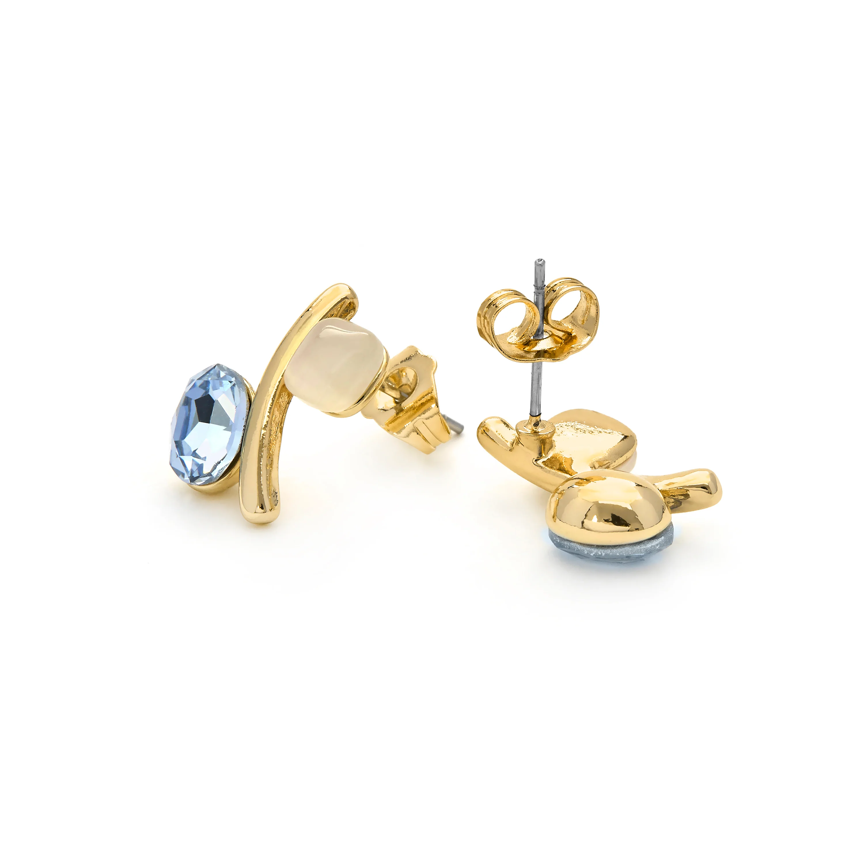 Pendientes de Ojo de Gato acabado en oro amarillo 18k - Hared - Image 5
