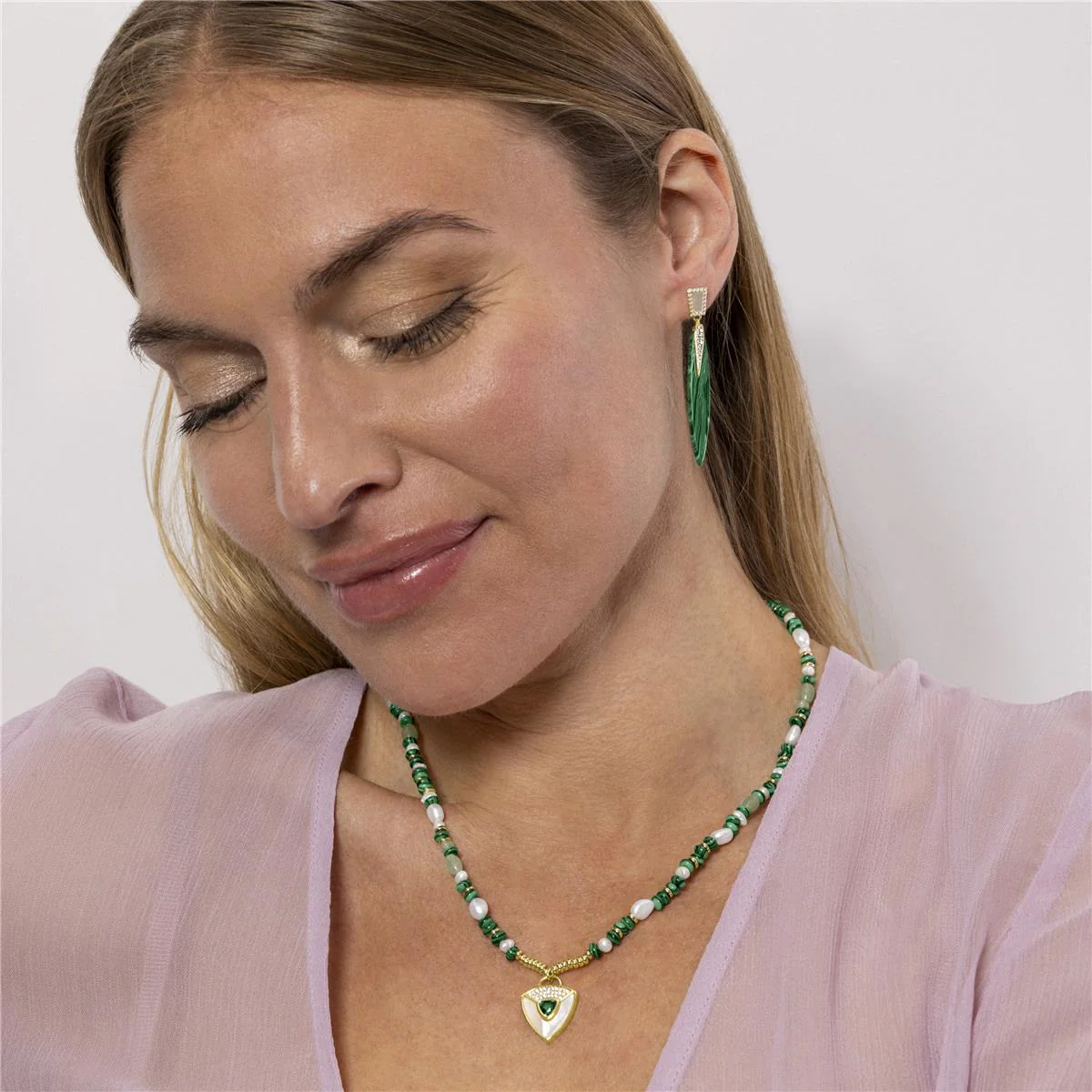 Pendientes Haylma Plata de Ley 925 - Haylma VERDE - Image 2