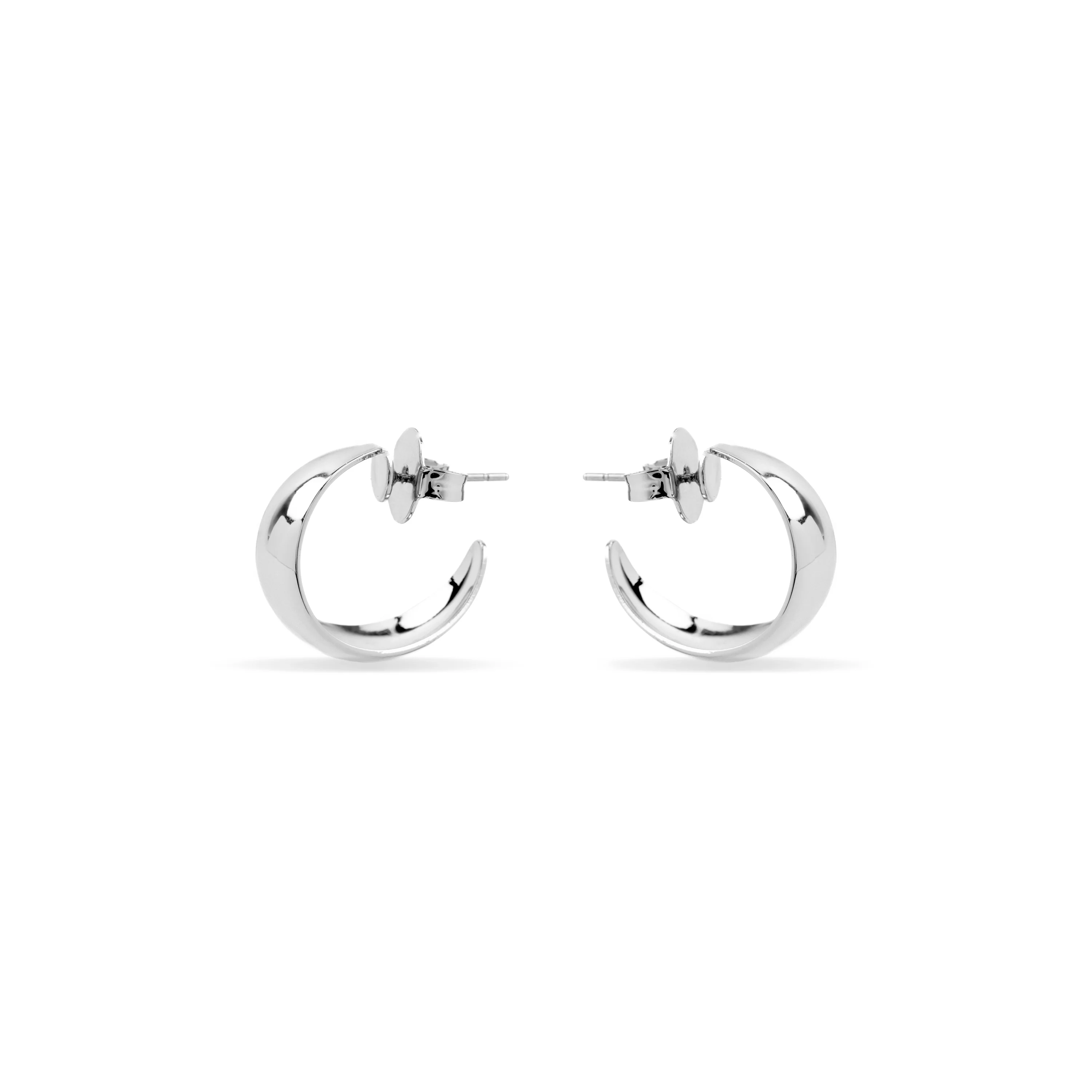 Pendientes de 18,5mm de diámetro acabado plata - Hellax - Image 3