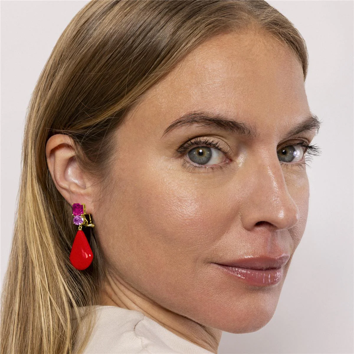 Pendientes Hidog Plata de Ley 925 - Hidog ROJO - Image 3