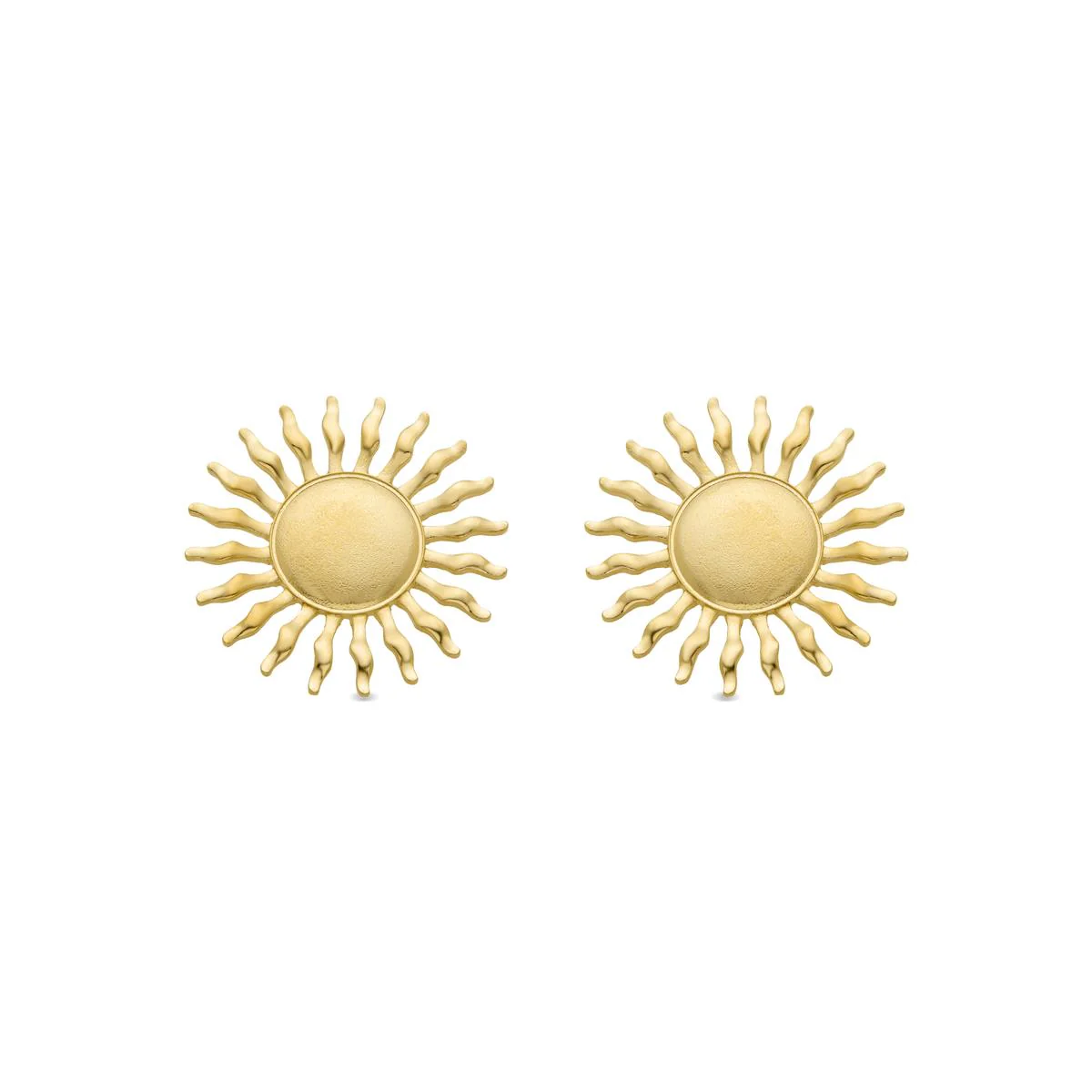 Pendientes Hinya acabados en oro amarillo 18K - Hinya AMARILLO