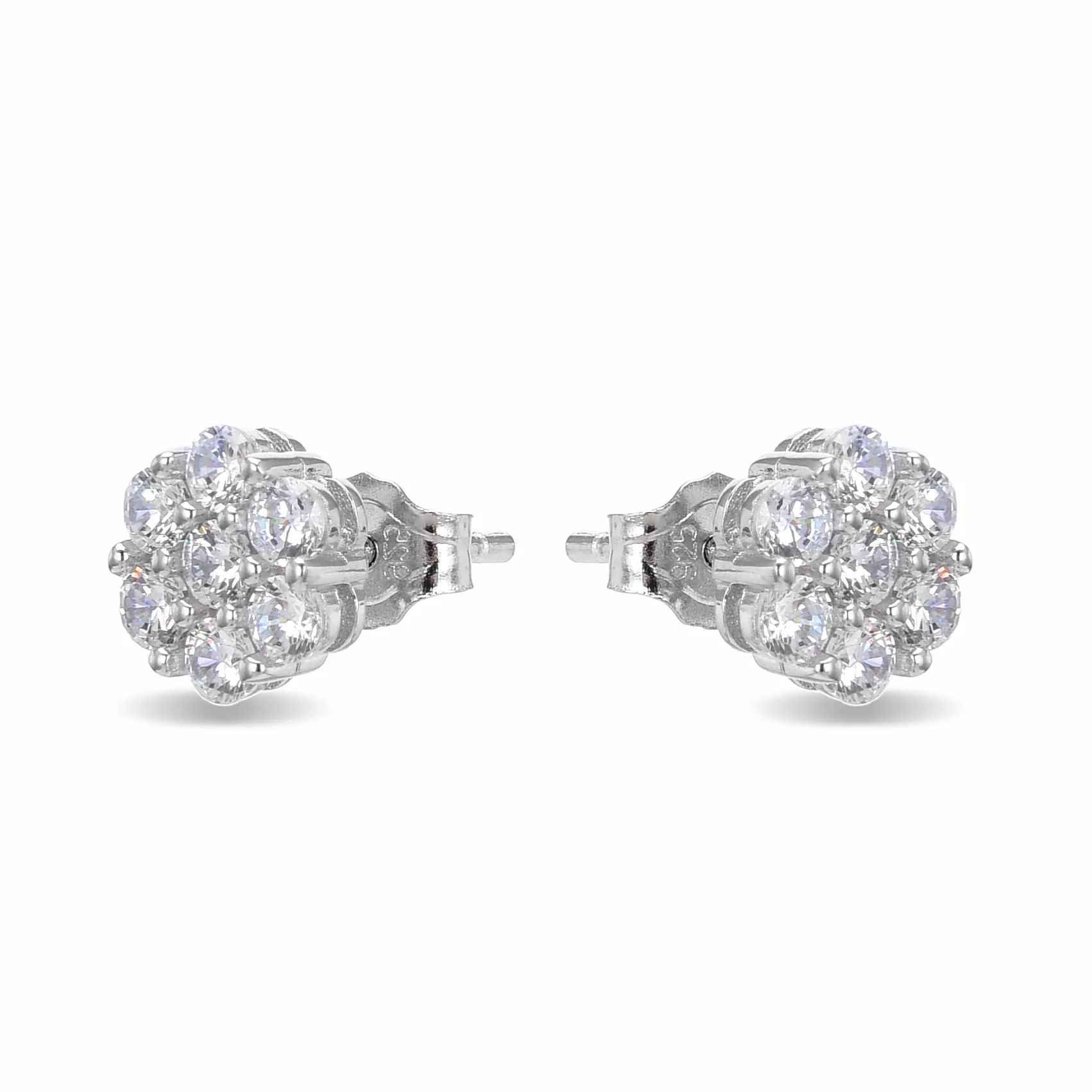 Pendientes de Plata de Ley 925 con Circonita Brillante acabados en rodio - Hudur - Image 3