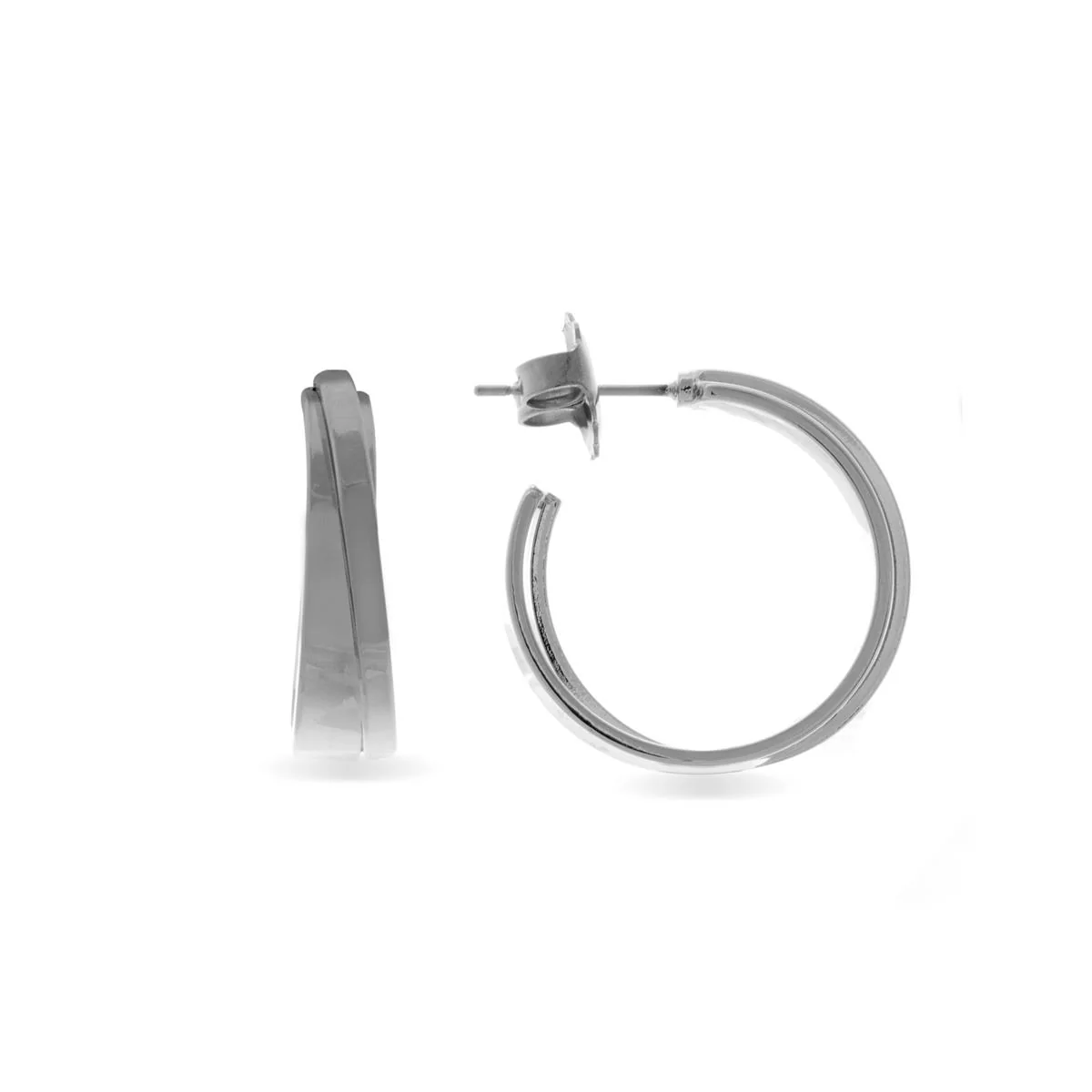 Pendientes Huiwe acabado en Rodio - Huiwe GRIS