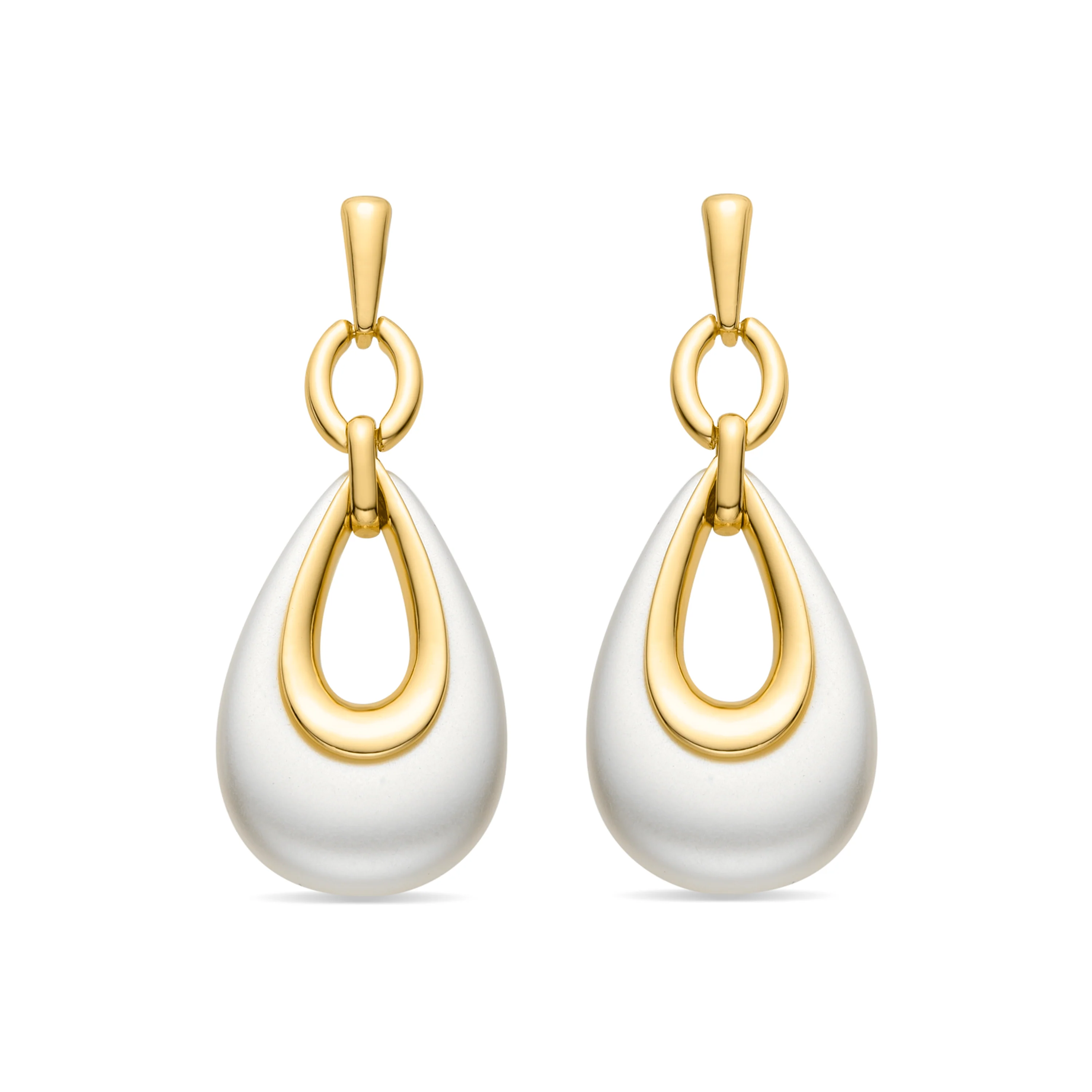 Pendientes acabado en oro amarillo 18K - Humola