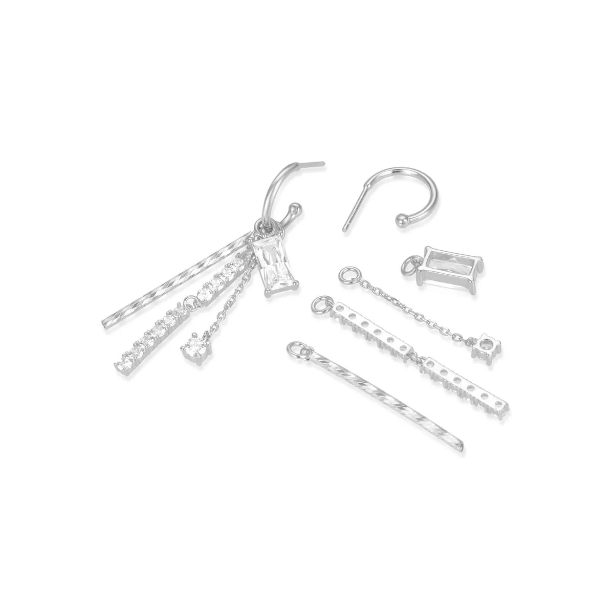 Pendientes Hyra Plata De Ley 925 - Hyra BLANCO - Image 3