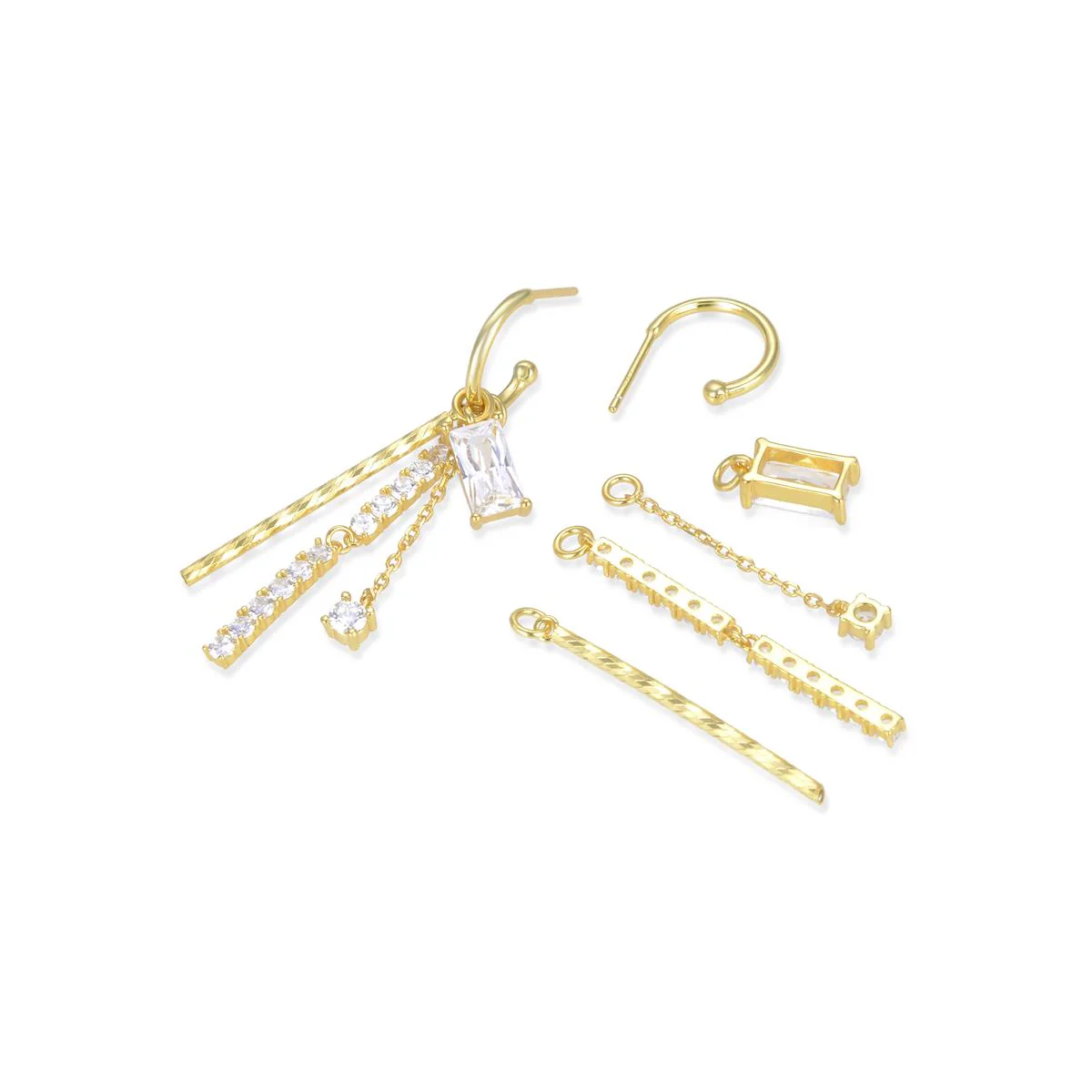Pendientes Hyra Plata De Ley 925 - Hyra BLANCO - Image 3