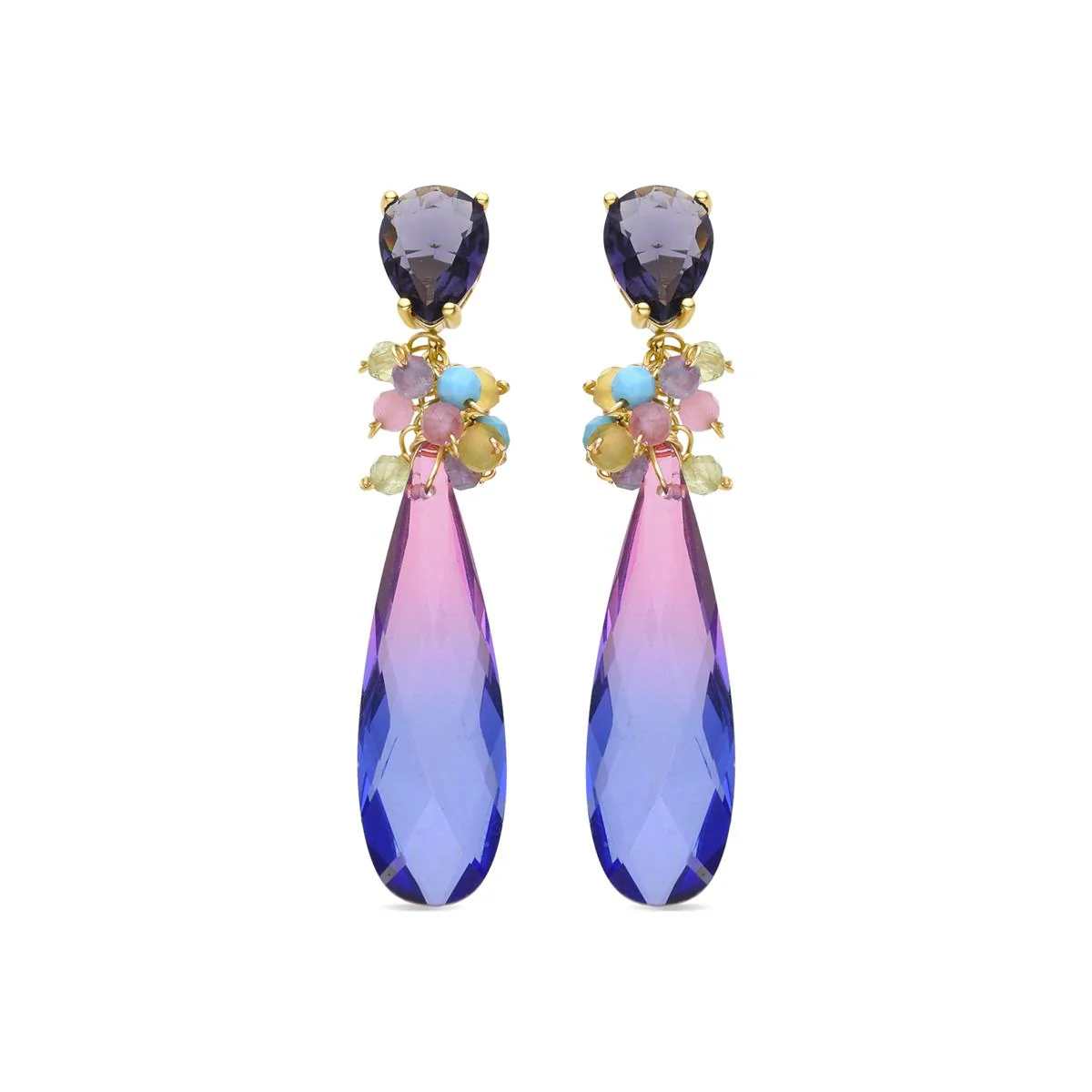 Pendientes Ibdur Plata de Ley 925 - Ibdur MULTICOLOR