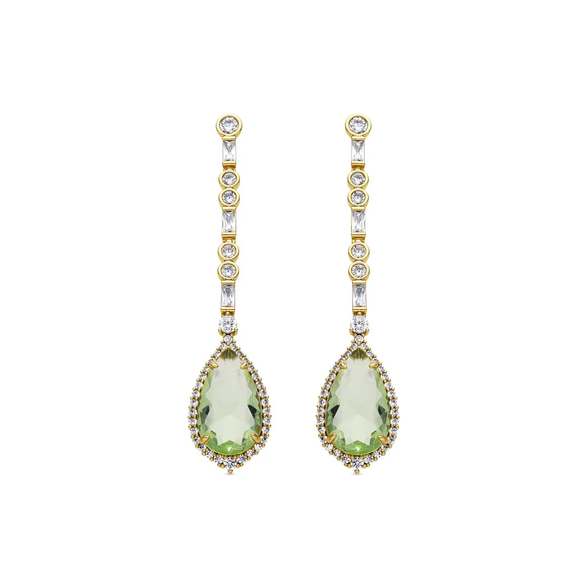 Pendientes Ibona acabado oro 18k - Ibona MULTICOLOR