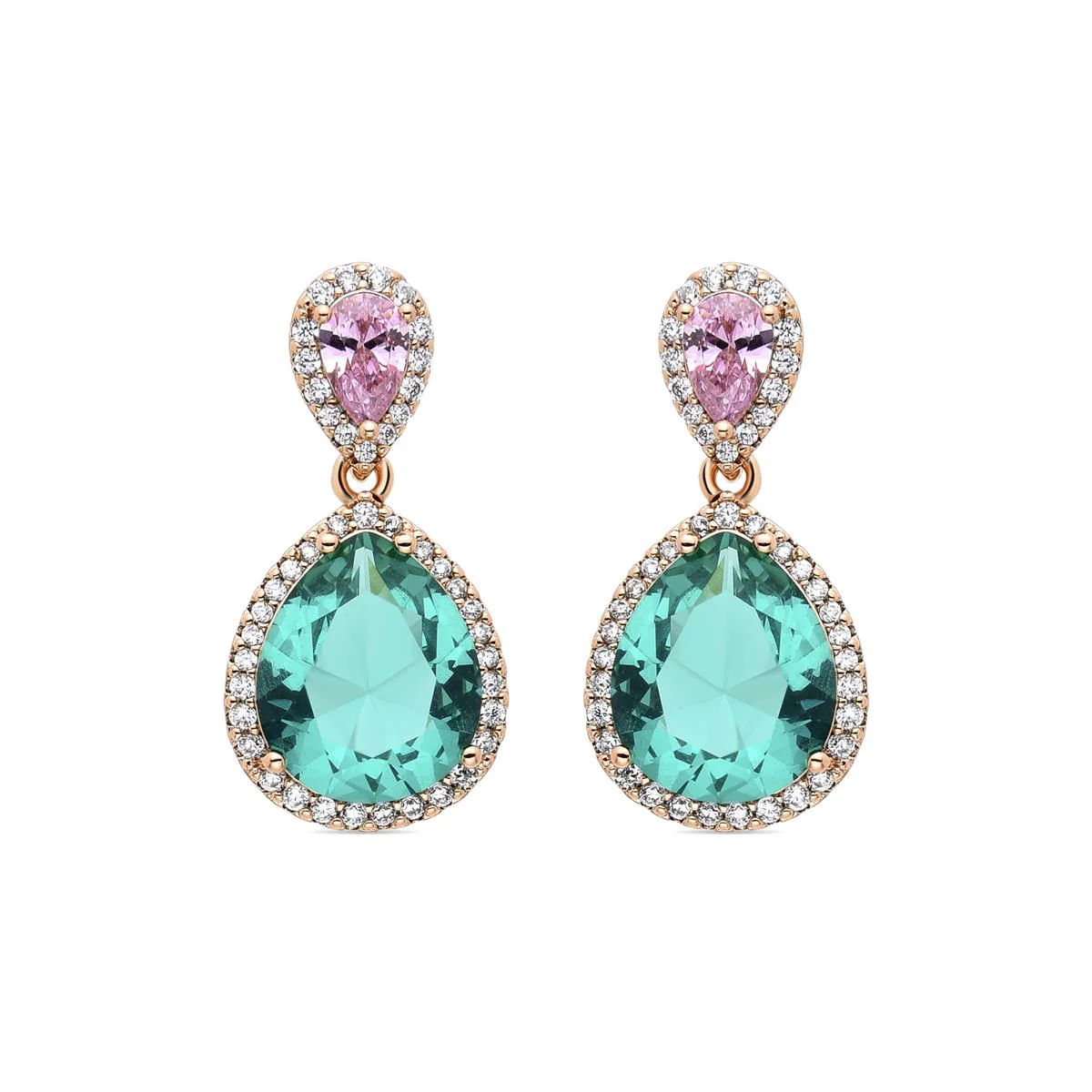 Pendientes Idew acabados en oro amarillo de 18K - Idew MULTICOLOR