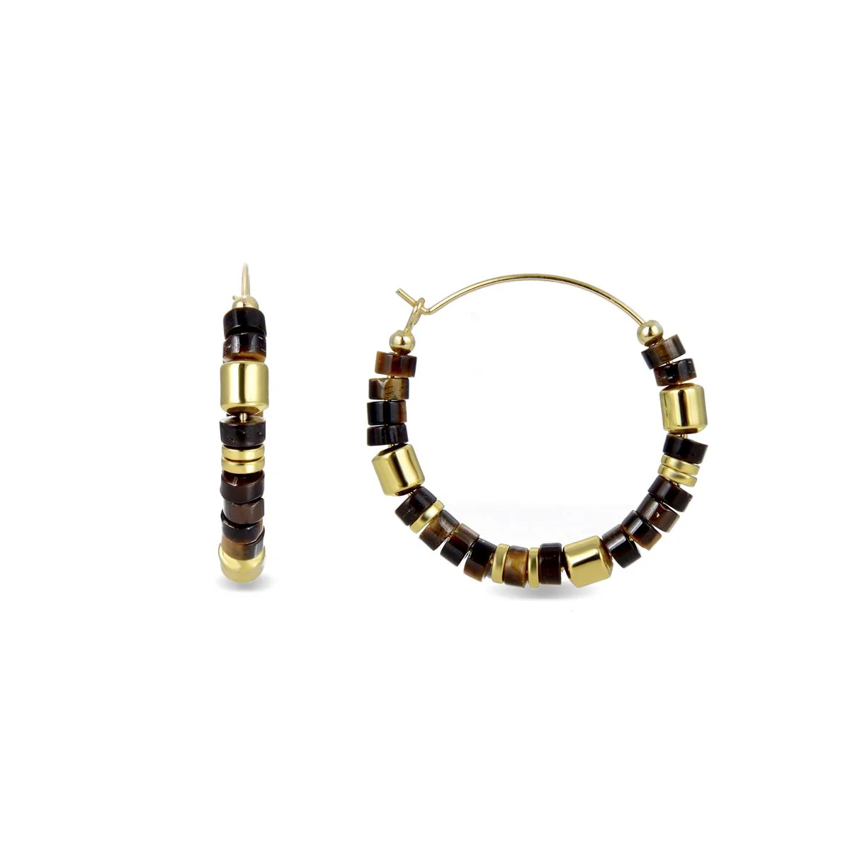 Pendientes Ihun Plata De Ley 925 - Ihun MARRON