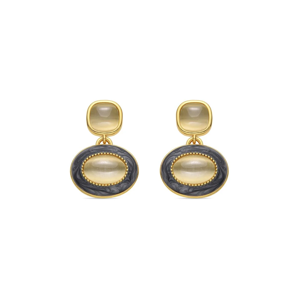 Pendientes Iki acabado oro 18k - Iki BLANCO