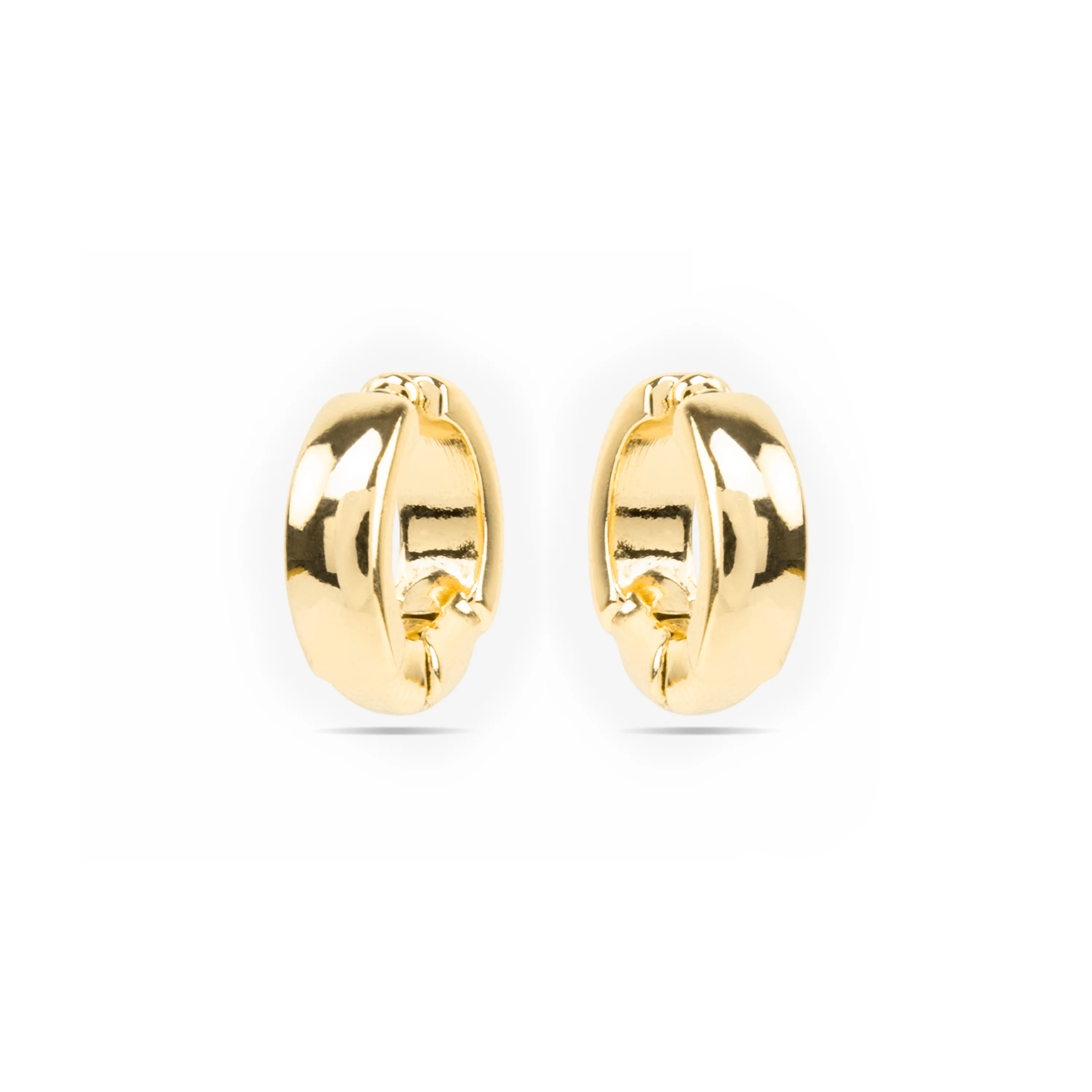 Pendientes de 14mm de diámetro acabado Oro Amarillo 18k - Iko - Image 3