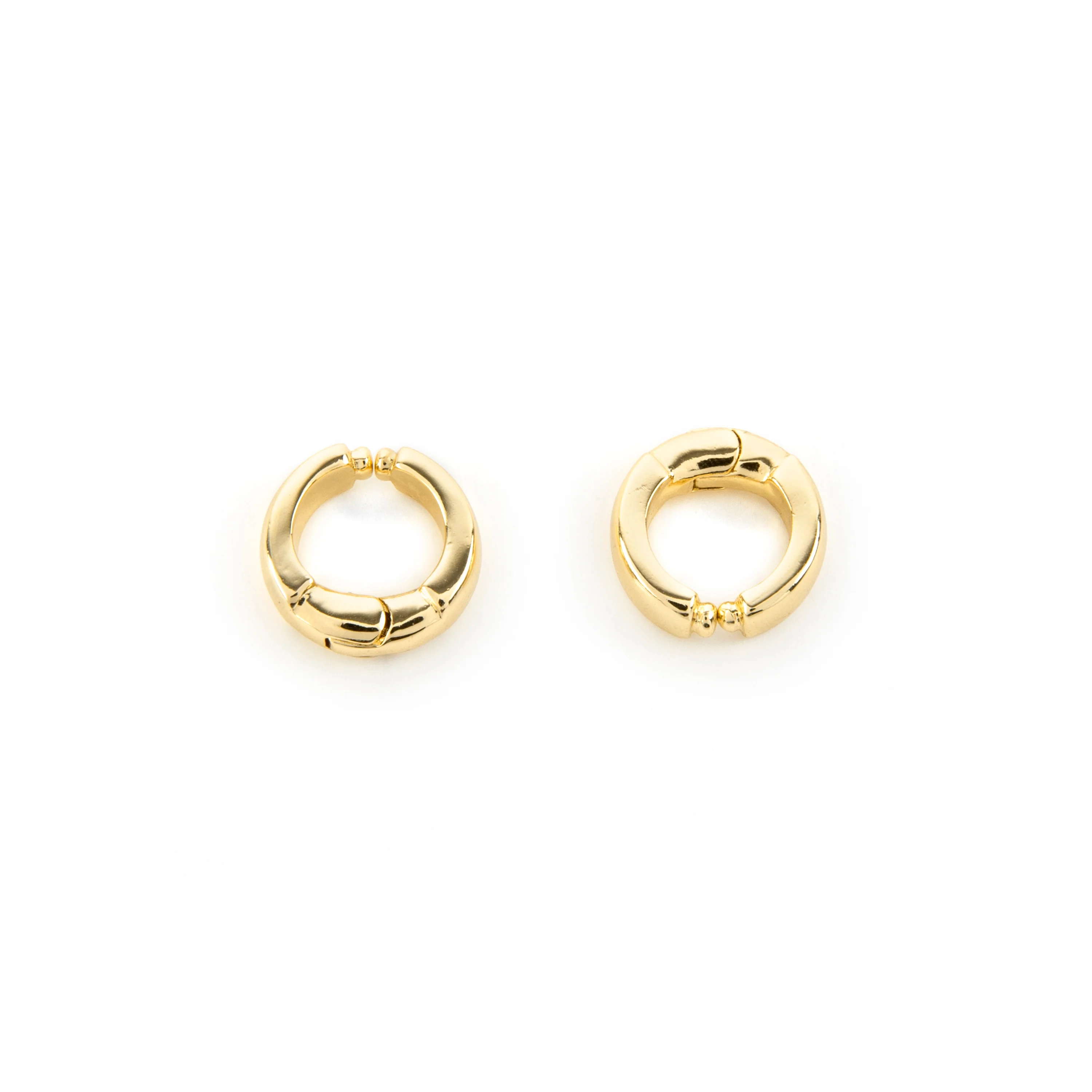 Pendientes de 14mm de diámetro acabado Oro Amarillo 18k - Iko - Image 4