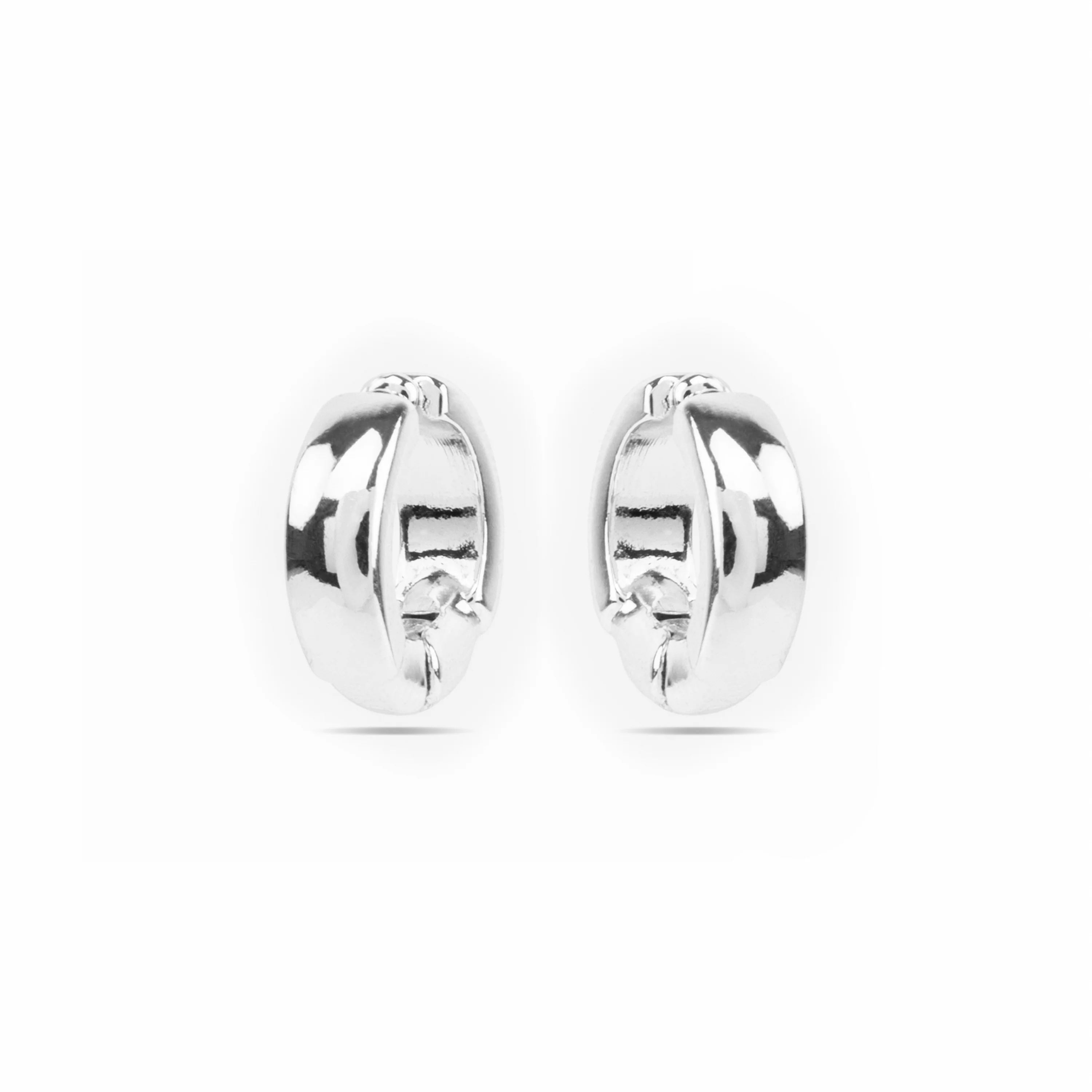 Pendientes de 14mm de diámetro acabado plata - Iko - Image 3