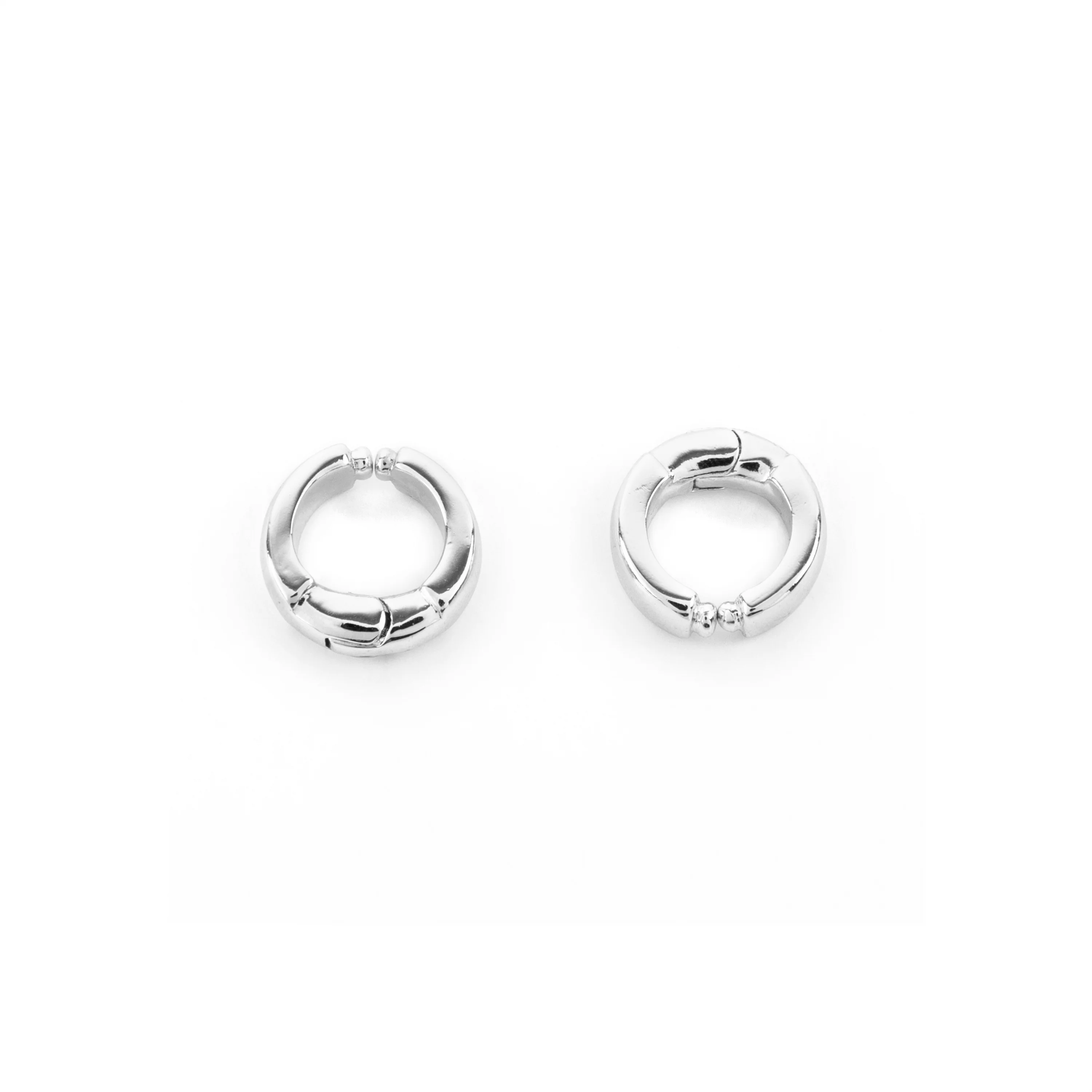 Pendientes de 14mm de diámetro acabado plata - Iko - Image 4