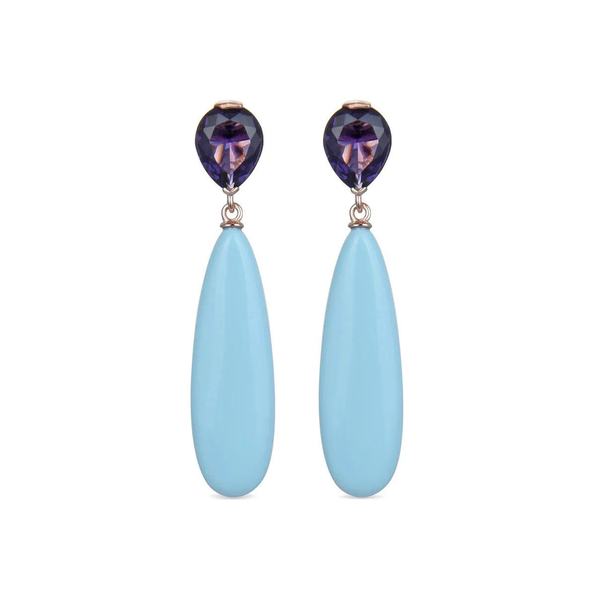 Pendientes Illal Plata De Ley 925 - Illal AZUL