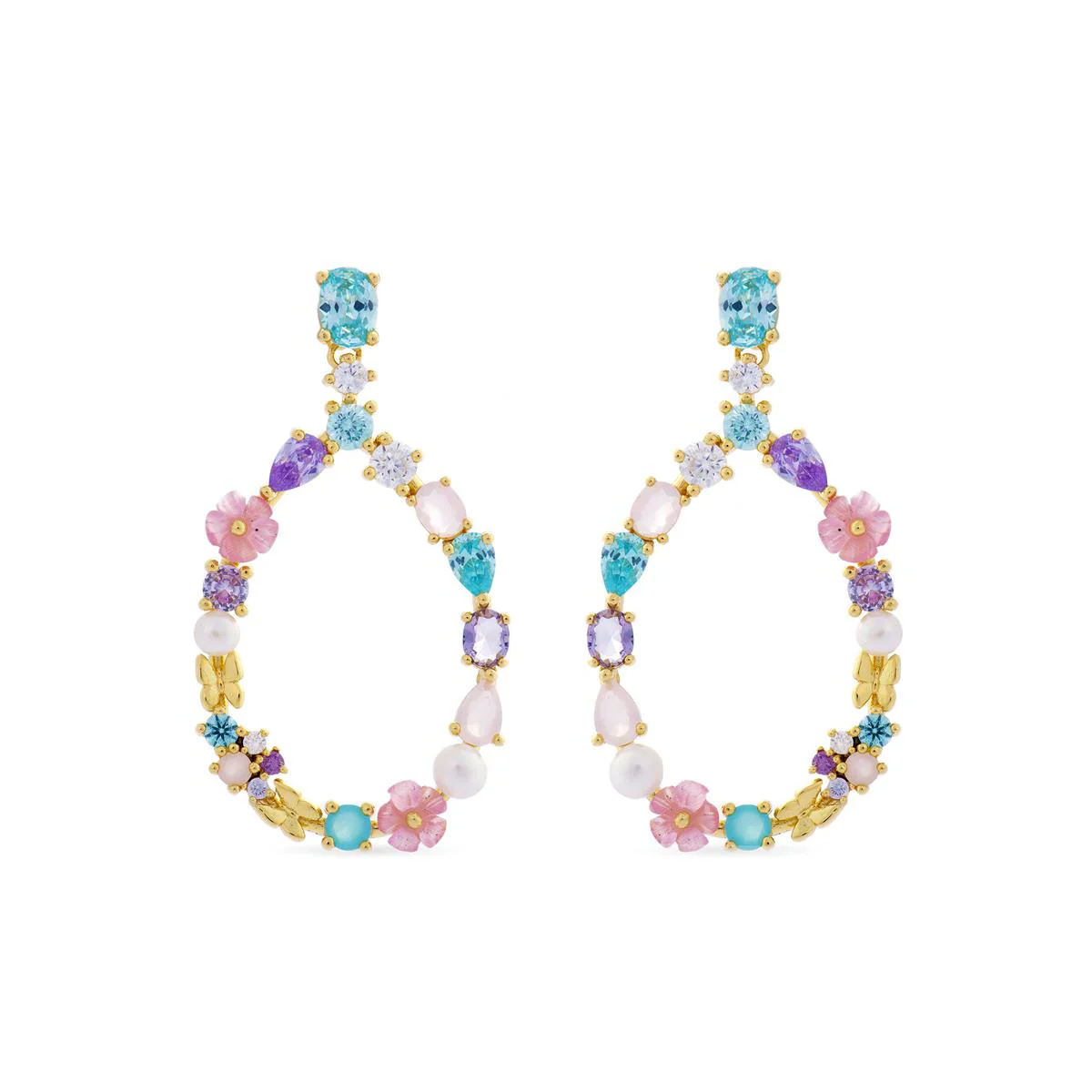 Pendientes Ilmus Plata De Ley 925 - Ilmus MULTICOLOR