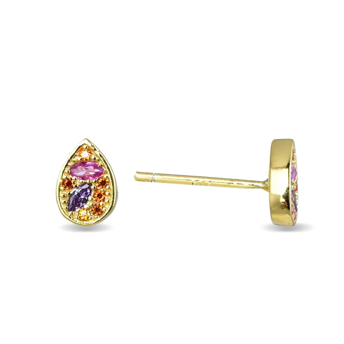 Pendientes Ilne Plata De Ley 925 - Ilne MULTICOLOR